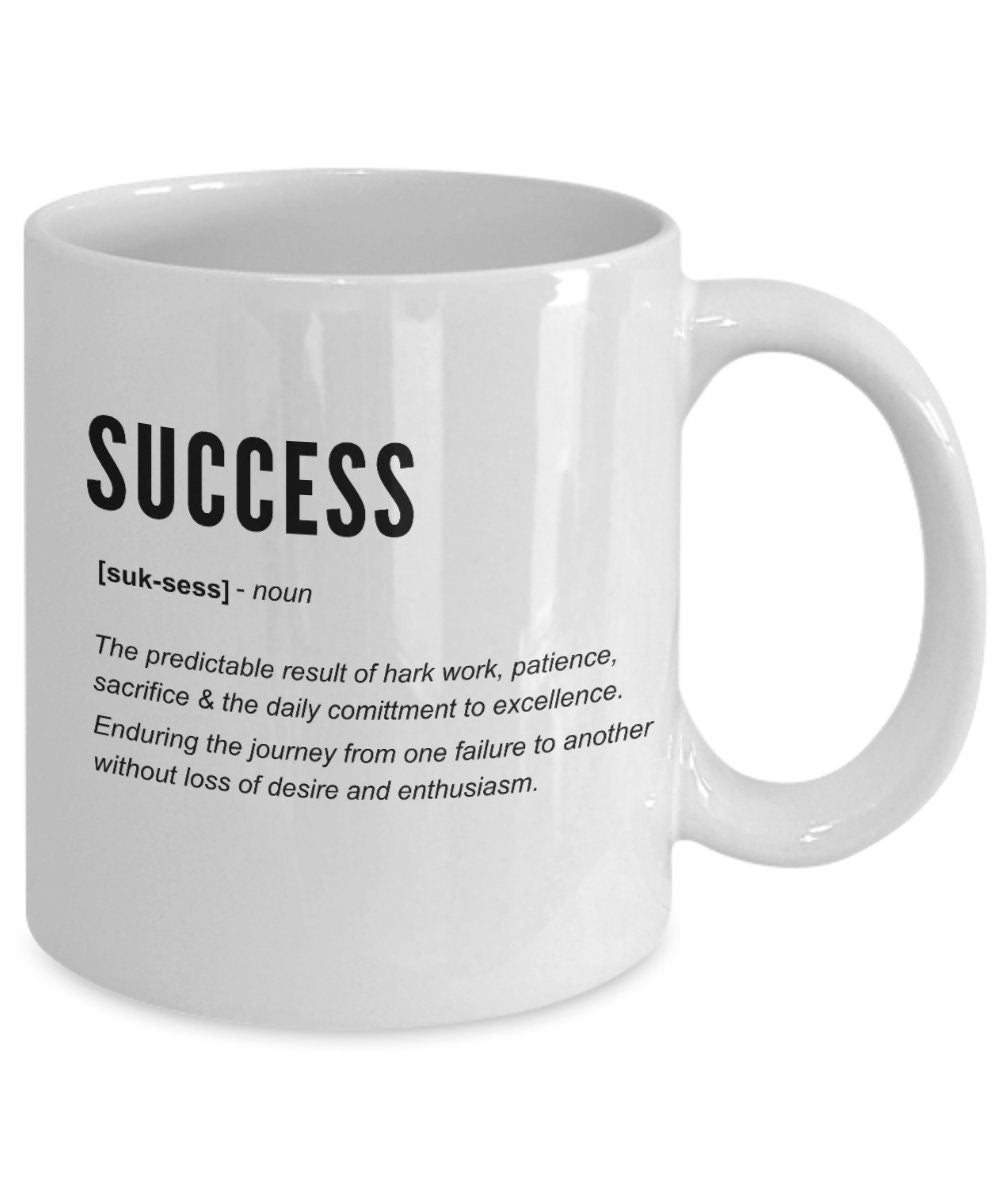 Success mindset coffee mug, gift for her, gift for him, office gift idea,motivational, business mindset, home kitchen decor, coffee lovers