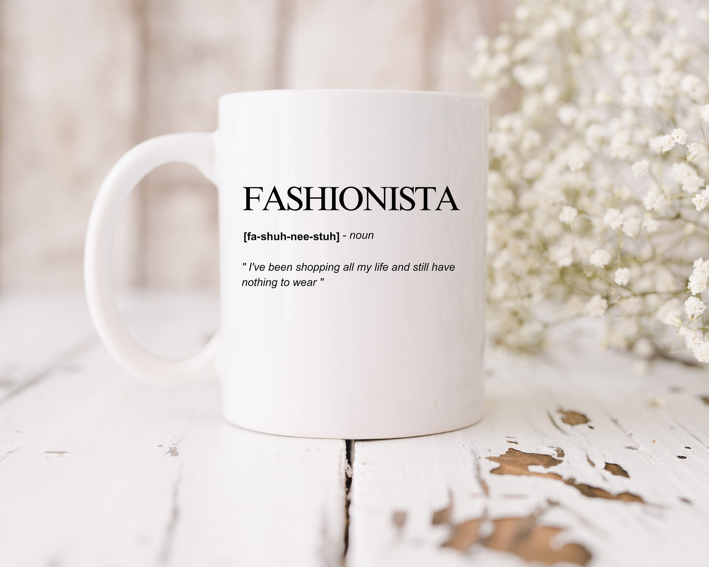 Funny coffee mug, fashionista, fashionable coffee mug, stylish mug, home decor, gift for her