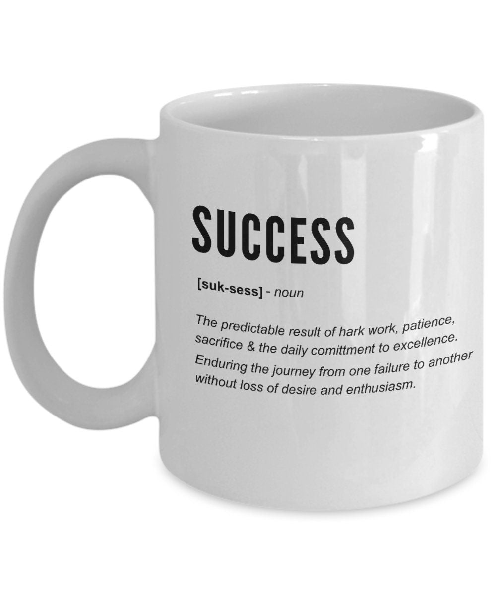 Success mindset coffee mug, gift for her, gift for him, office gift idea,motivational, business mindset, home kitchen decor, coffee lovers