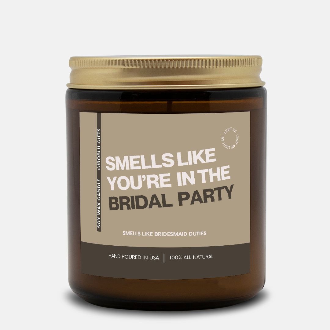 Bridal Party Personalized Candle Bridal Party Gift Bridesmaid Proposal Bridesmaid Gift Bachelorette Custom