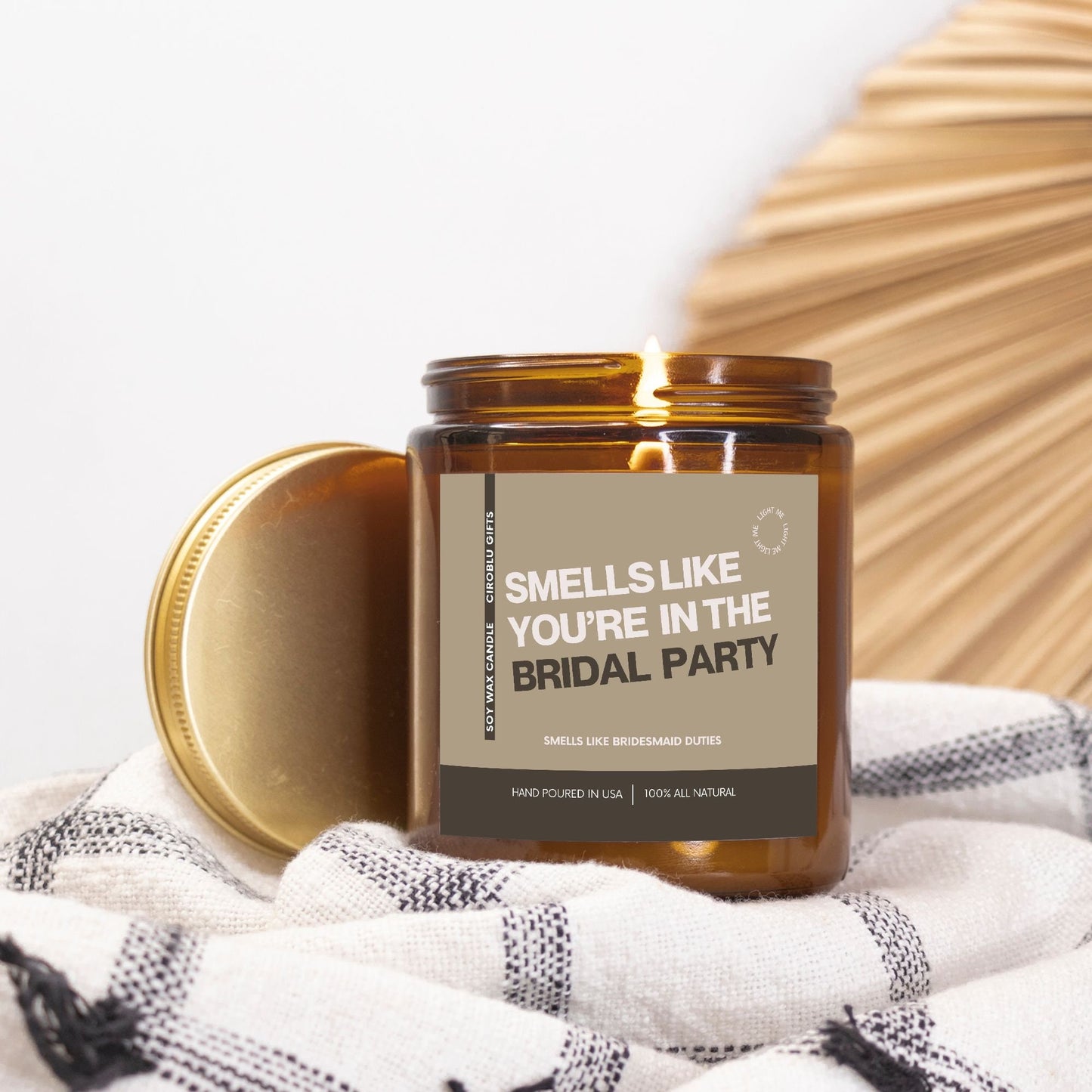Bridal Party Personalized Candle Bridal Party Gift Bridesmaid Proposal Bridesmaid Gift Bachelorette Custom