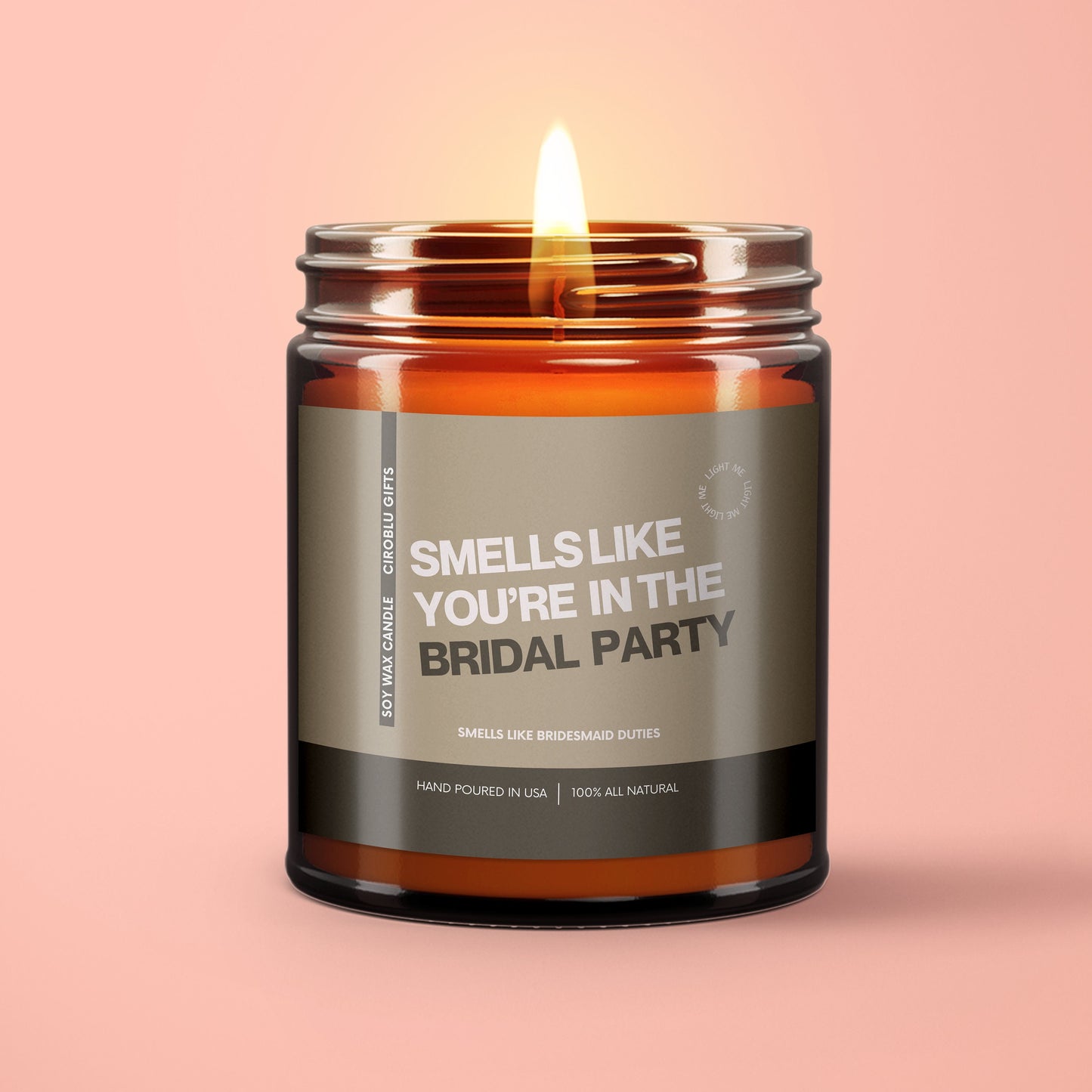 Bridal Party Personalized Candle Bridal Party Gift Bridesmaid Proposal Bridesmaid Gift Bachelorette Custom