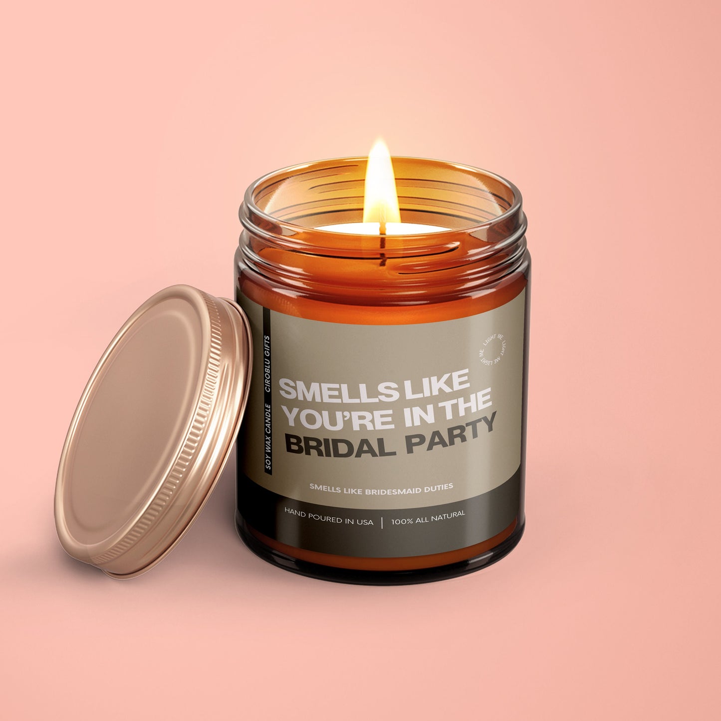 Bridal Party Personalized Candle Bridal Party Gift Bridesmaid Proposal Bridesmaid Gift Bachelorette Custom