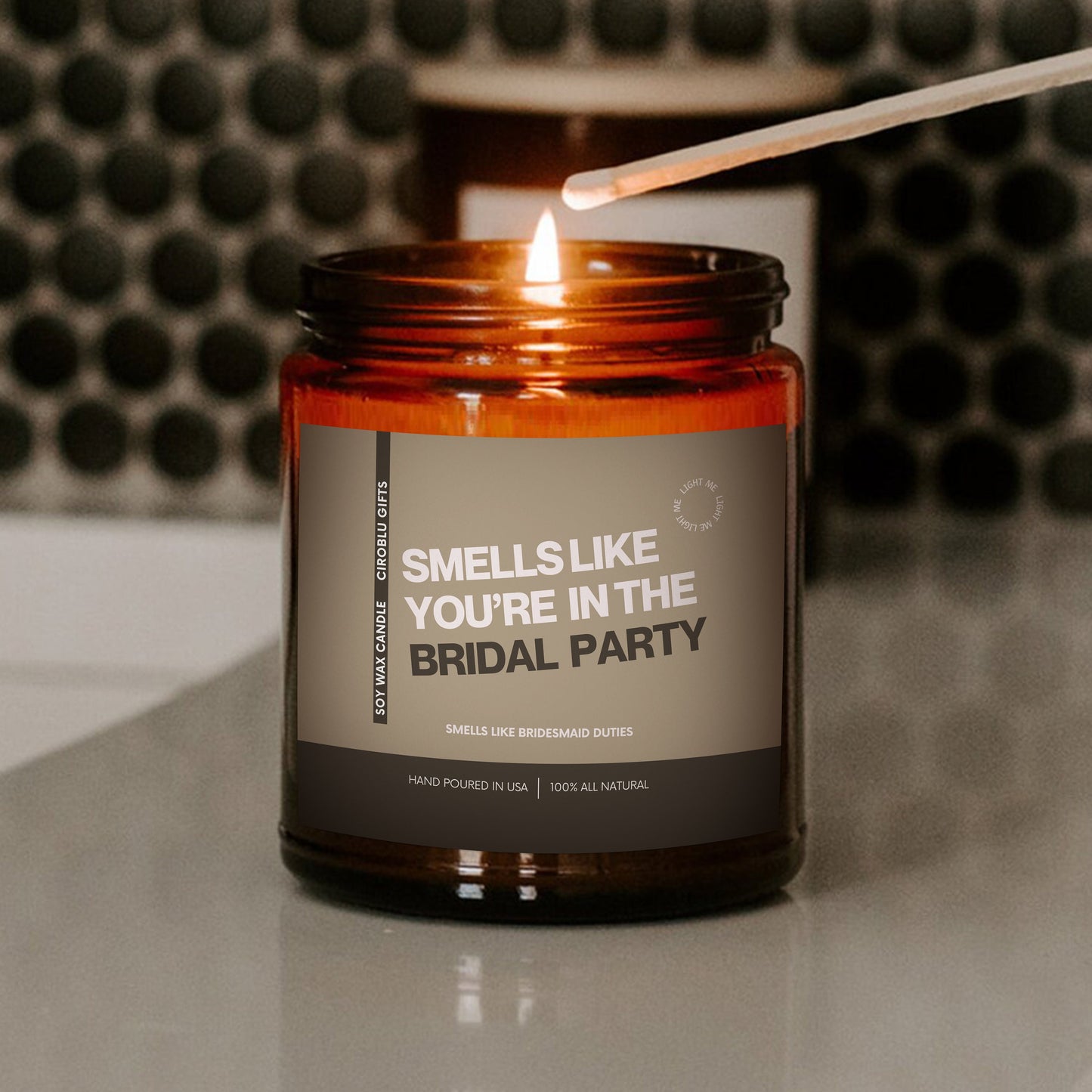 Bridal Party Personalized Candle Bridal Party Gift Bridesmaid Proposal Bridesmaid Gift Bachelorette Custom