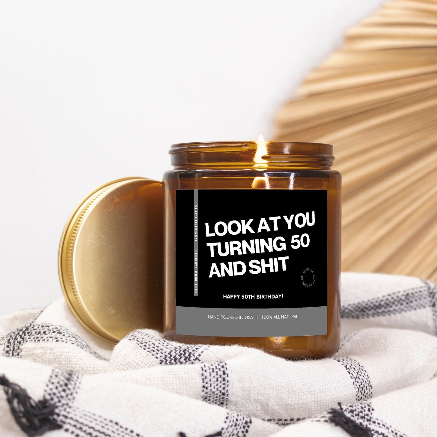 Funny 50th Birthday Candle 50th Birthday Gifts 50th Gag Gifts Funny Candle 50th Gift For Him 50th Gift For Her Gift For Coworker Bday