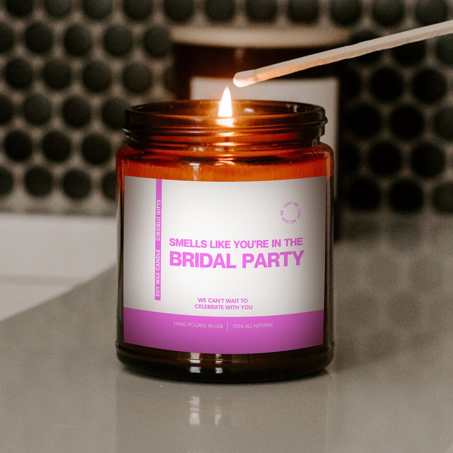 Bridesquad Proposal Wedding Pty Bridesmaid Proposal Candle Smells Like You're in the Bridal Party Candle Funny Bridesmaid Funny MOH Gift