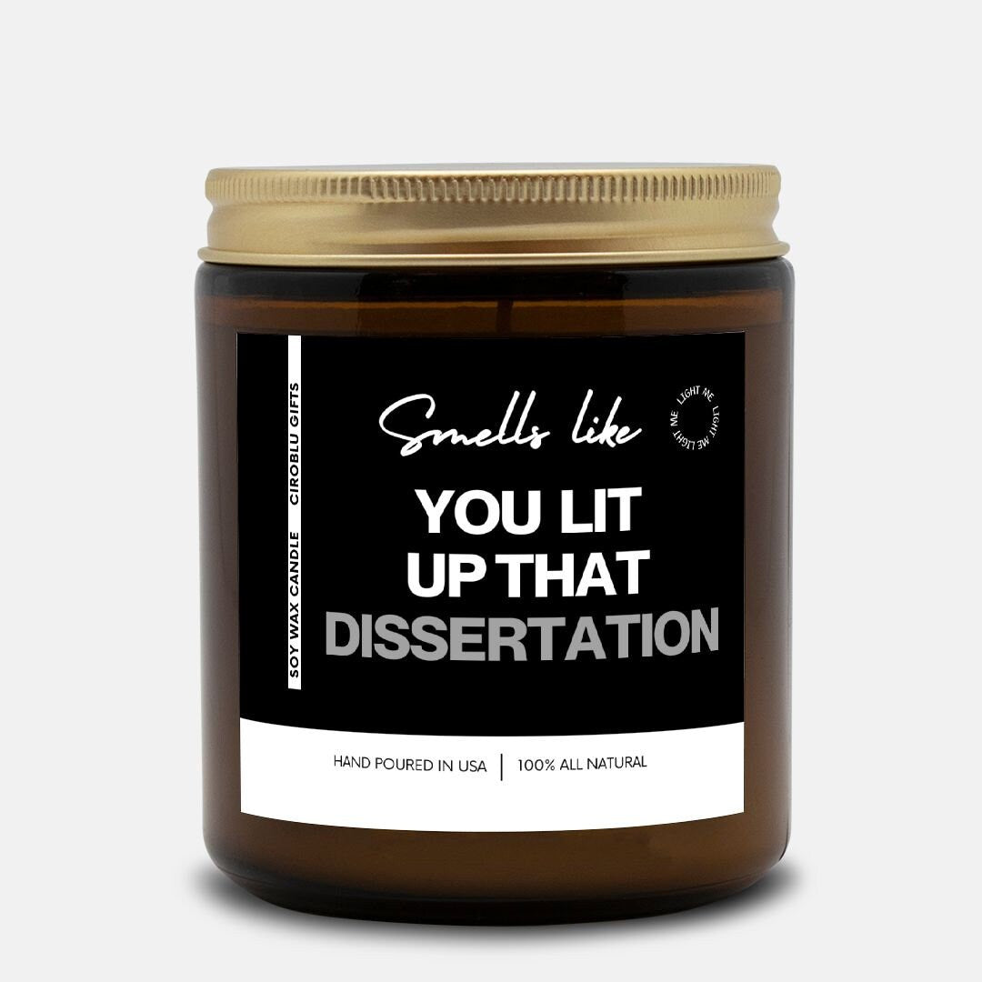 PHD Grad Gift Funny Doctorate Graduation Gift Doctoral Student Modern Candle Gift PHD Graduation Gift Doctorate Med School Grad Gift