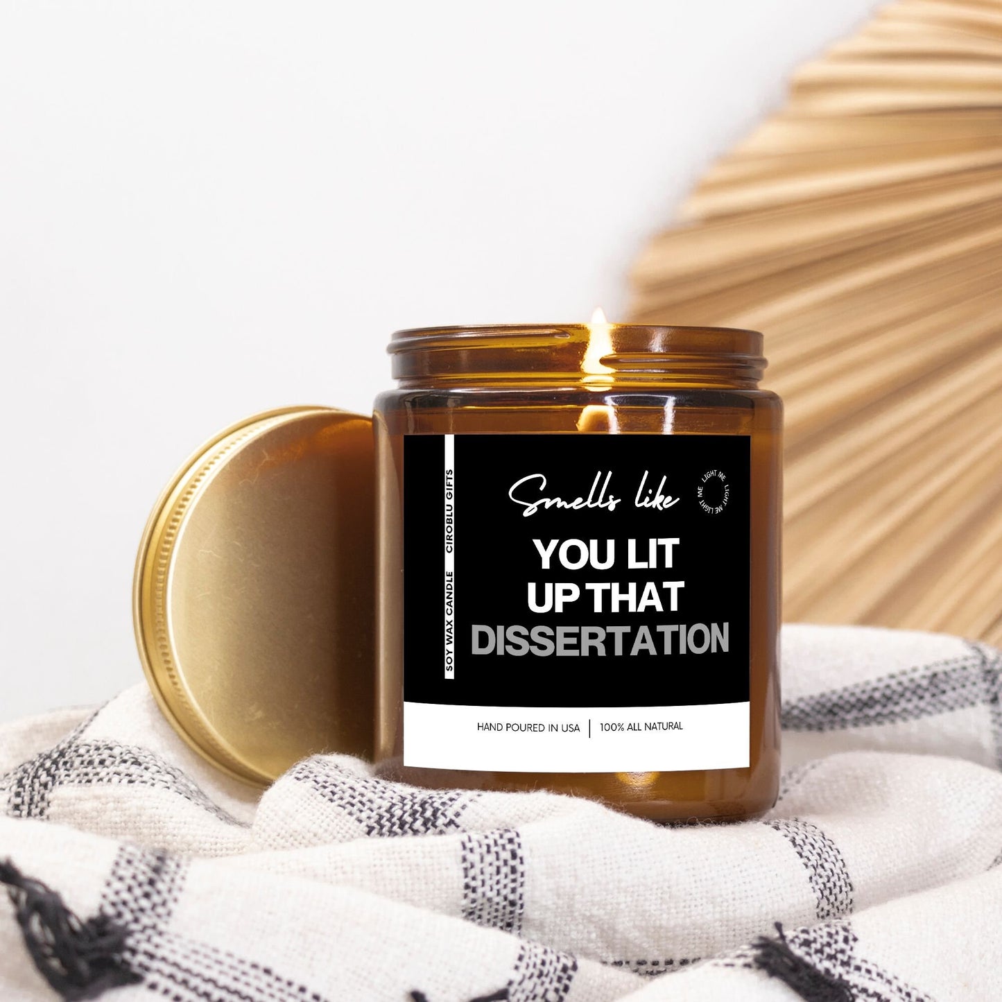 PHD Grad Gift Funny Doctorate Graduation Gift Doctoral Student Modern Candle Gift PHD Graduation Gift Doctorate Med School Grad Gift