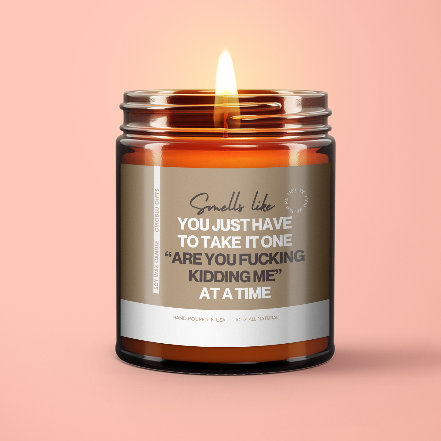 You Just Have To Take It One Are You F*cking Kidding Me Soy Wax Candle Funny Gift Ideas Funny Candles Gift For Her Best Friend Gift