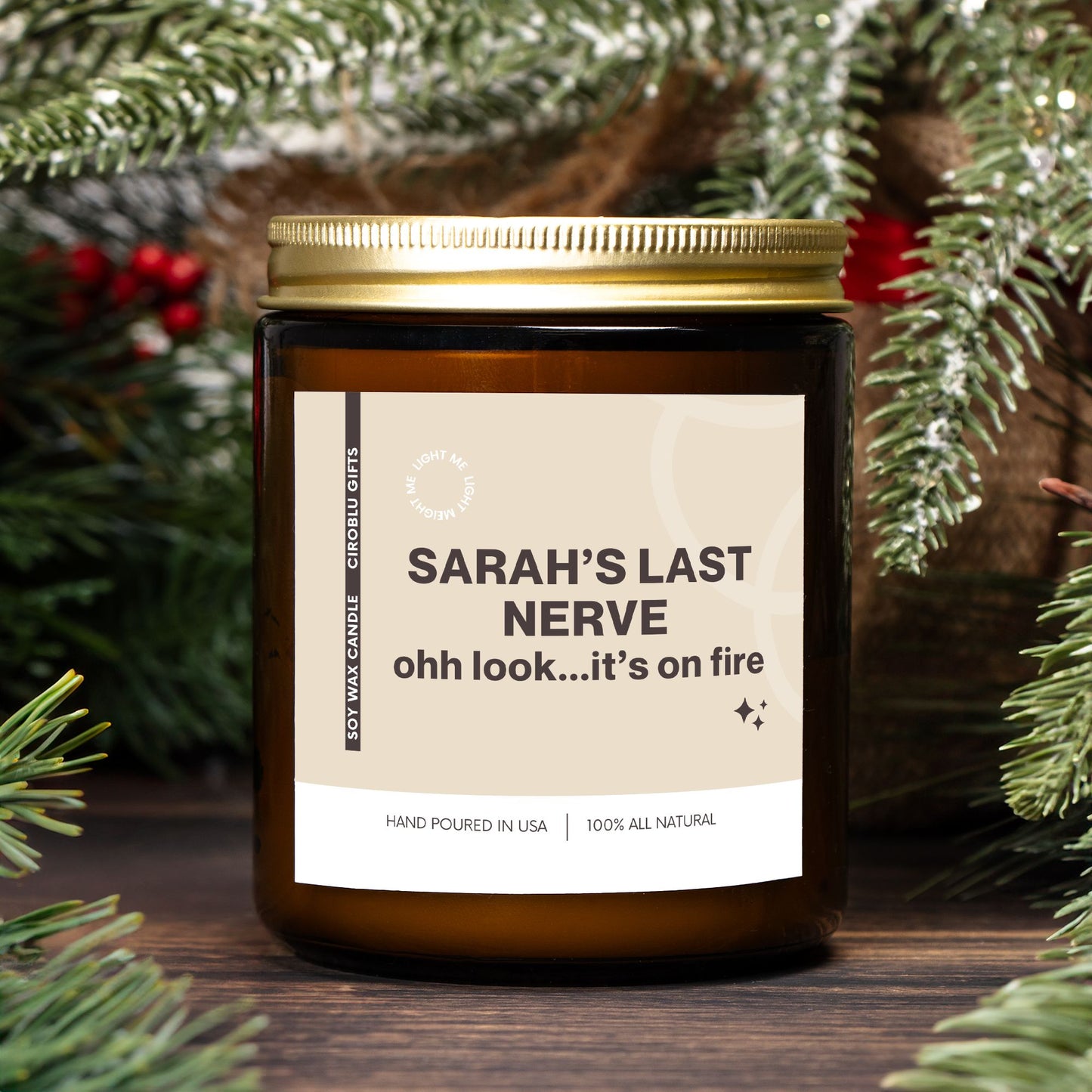 Custom Last Nerve Candle, Personalized Gifts, Best Gifts For Her Christmas, Birthday Gift Funny Candle, Mom Gift For Friend Last Nerve