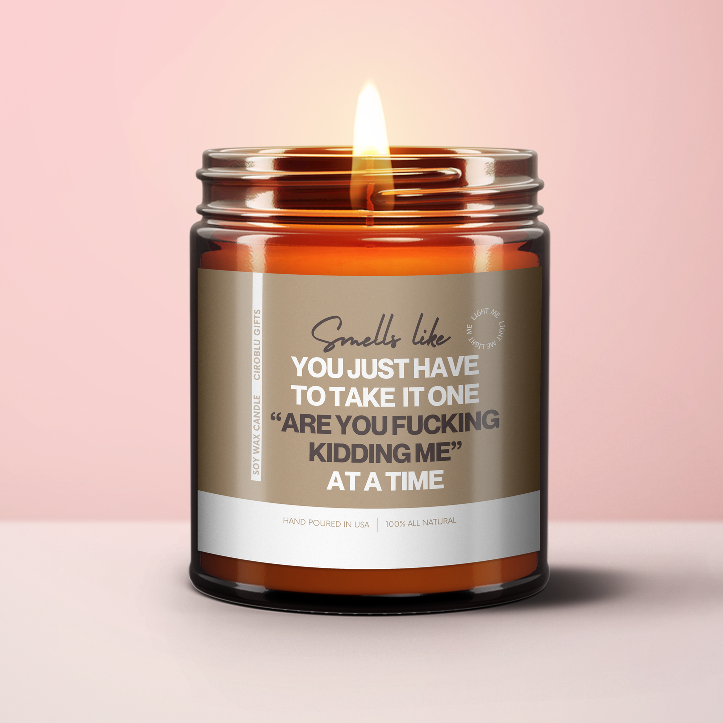 You Just Have To Take It One Are You F*cking Kidding Me Soy Wax Candle Funny Gift Ideas Funny Candles Gift For Her Best Friend Gift