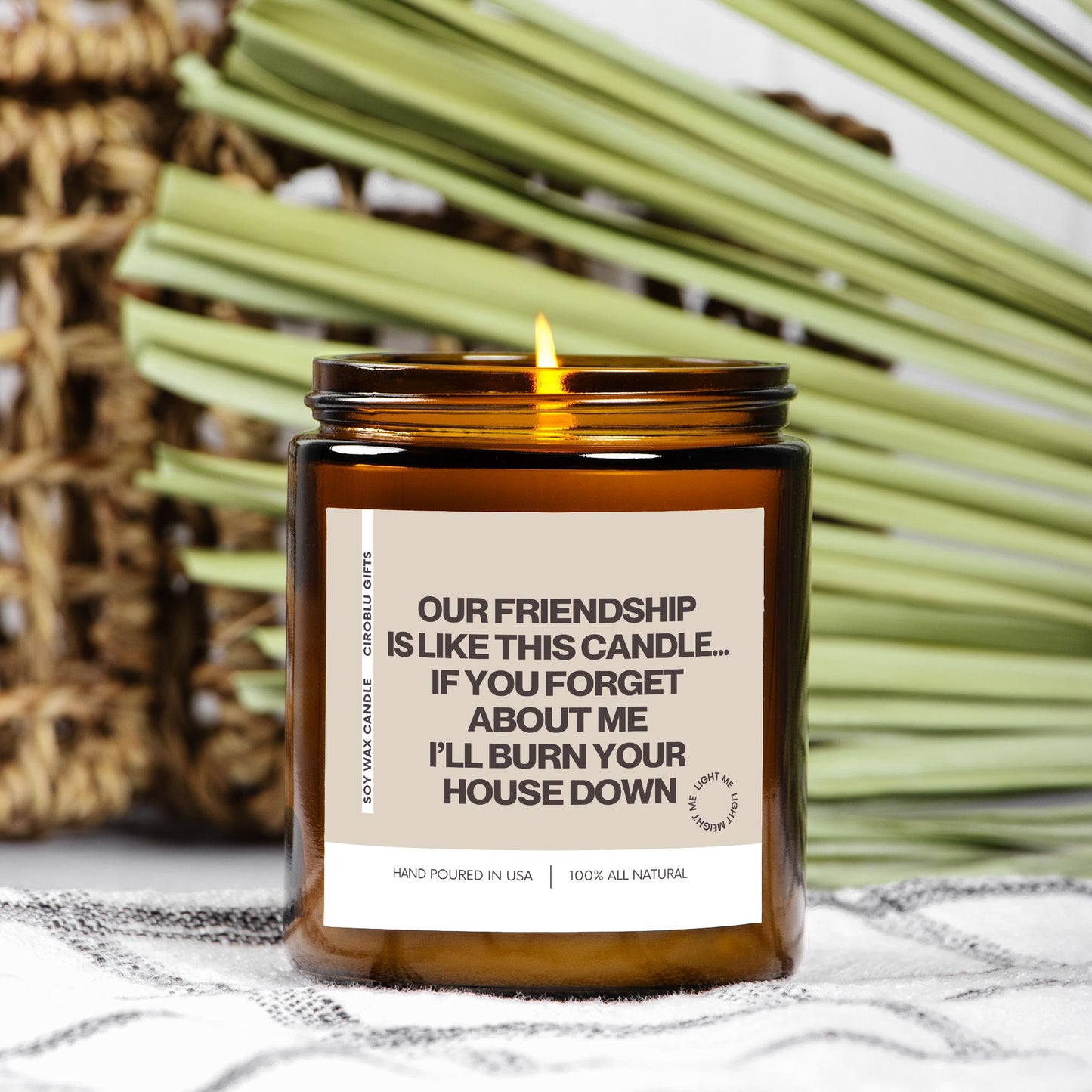 Christmas Gift for Friend! Funny Candle Gift, Friend Birthday Gift, BFF Gift, Gag Gift, Housewarming Gift Our Friendship is Like This Candle