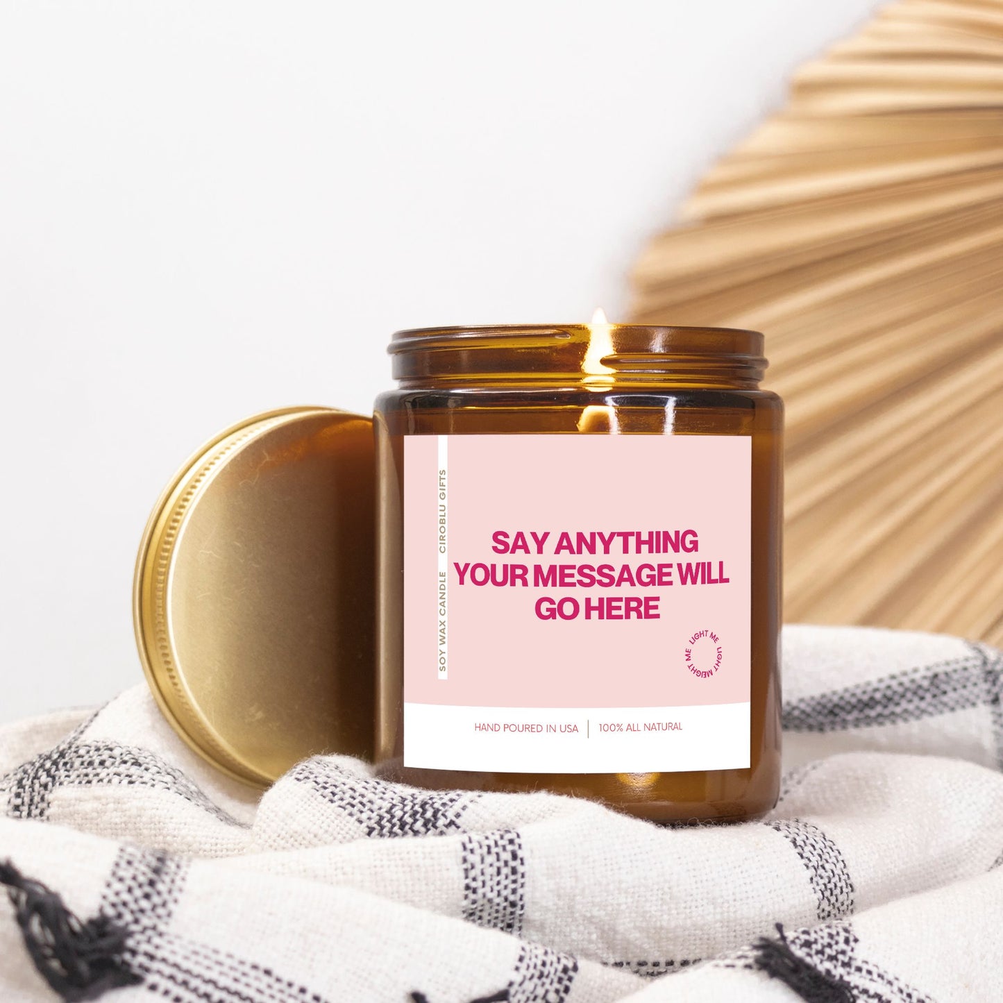 Personalized Candle - Personalized Gift - Personalized Wedding Gift - Custom Candles - Make your own Candles - Scented Candles - Soy Candles