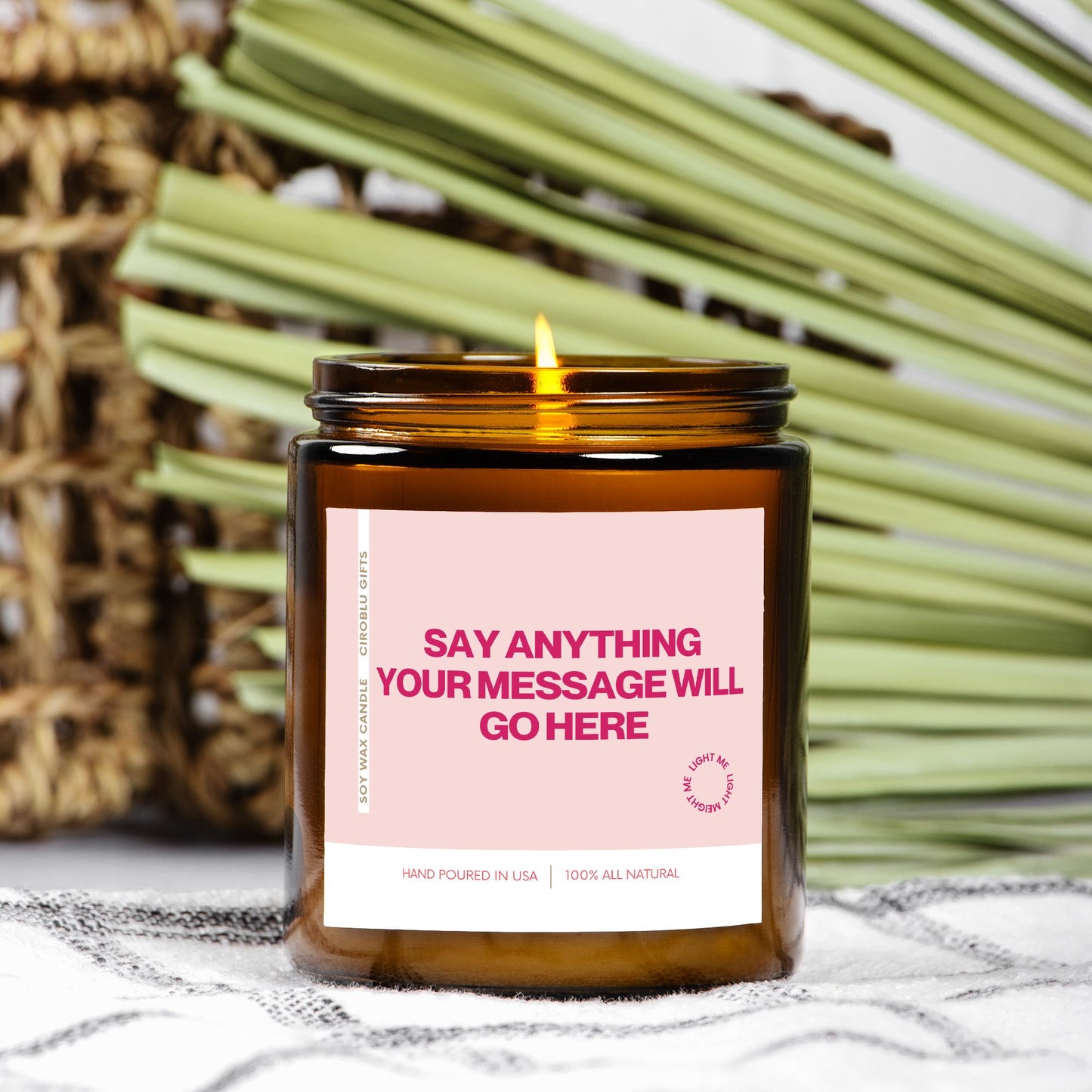 Personalized Candle - Personalized Gift - Personalized Wedding Gift - Custom Candles - Make your own Candles - Scented Candles - Soy Candles