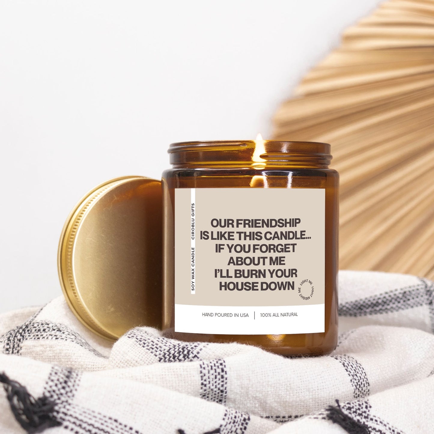 Christmas Gift for Friend! Funny Candle Gift, Friend Birthday Gift, BFF Gift, Gag Gift, Housewarming Gift Our Friendship is Like This Candle