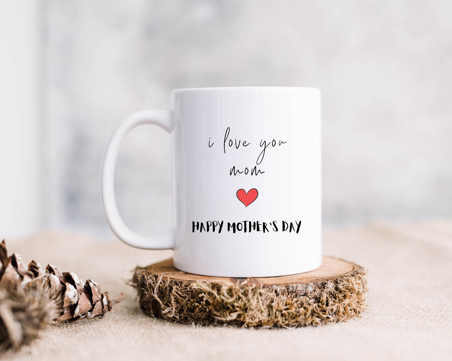 Mothers day gift idea for mom, coffee mug, i love you mom coffee cup