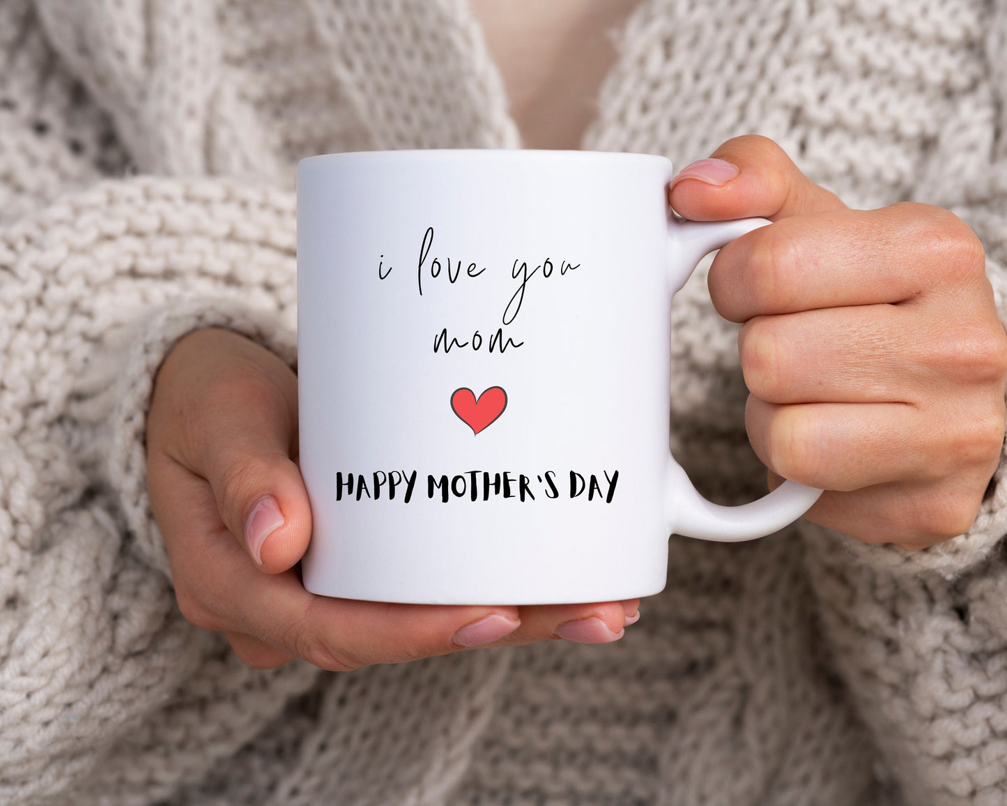 Mothers day gift idea for mom, coffee mug, i love you mom coffee cup