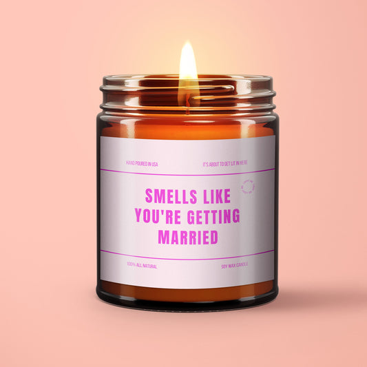 Funny Wedding Candle, Candles For Brides, Happy Engagement, Bridal Party Candle, Getting Married Gift, Were getting married