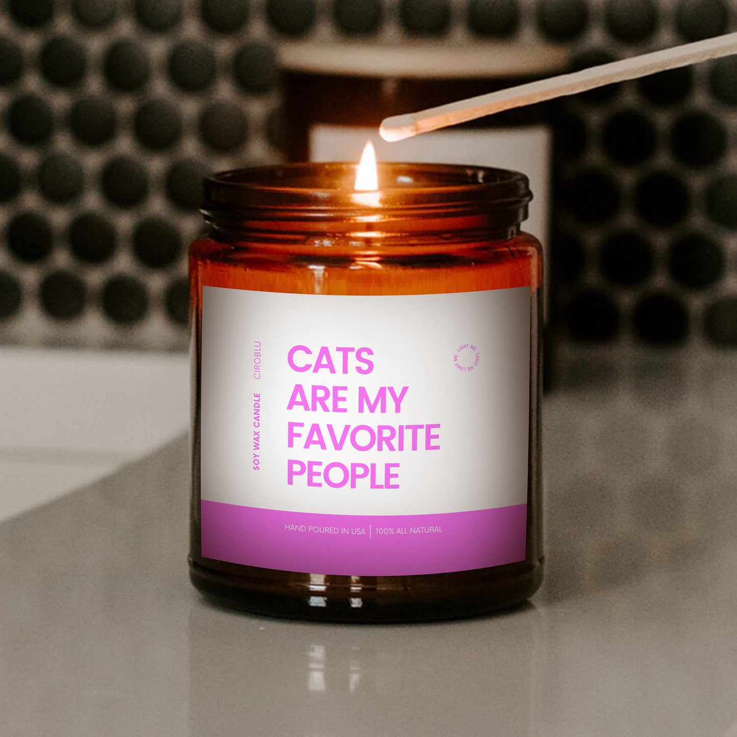 Mothers Day Gift Candle for Mom Raise My Cats Custom Bday Candle Gifts for New Mom Custom Cat Candle Birthday Gift From Daughter From Son