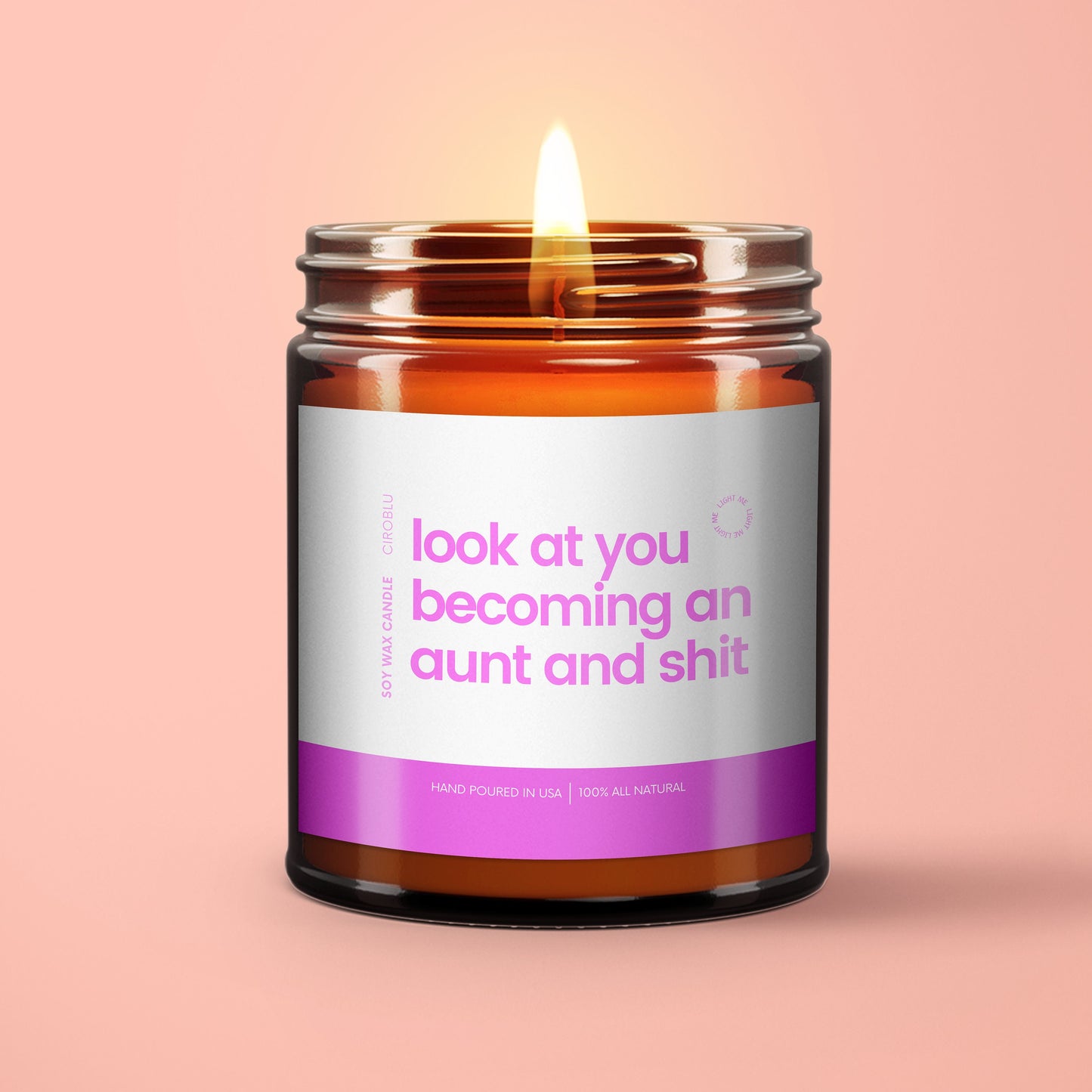 Sister Pregancy Announcement, Auntie Candle Gift, Promoted to Aunt, Funny Aunt Candle, Pregnancy Reveal for Sister Becoming an Aunt