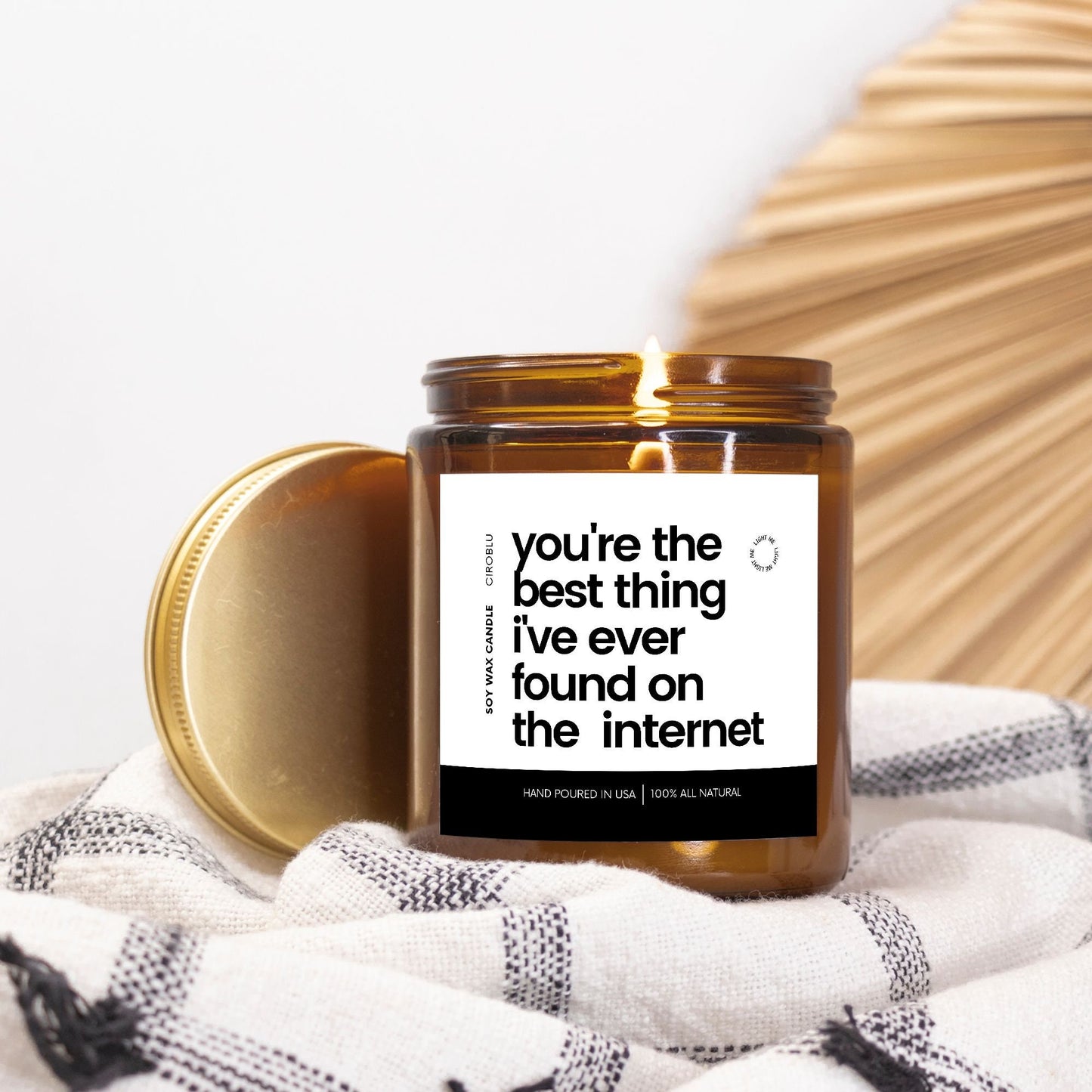 Best Thing On the Internet Candle, Boyfriend Gift Candle, Anniversary Gift, Birthday Gift for him, Anniversary Gift For Him, Boyfriend