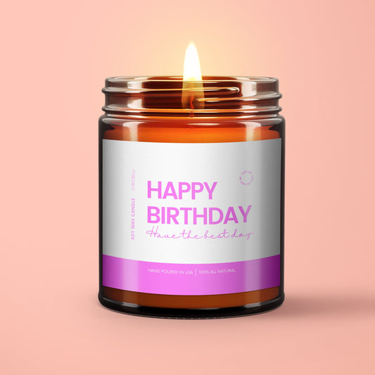 Custom Bday Candle Happy Birthday have the best day Candle Gift birthday candle birthday gift