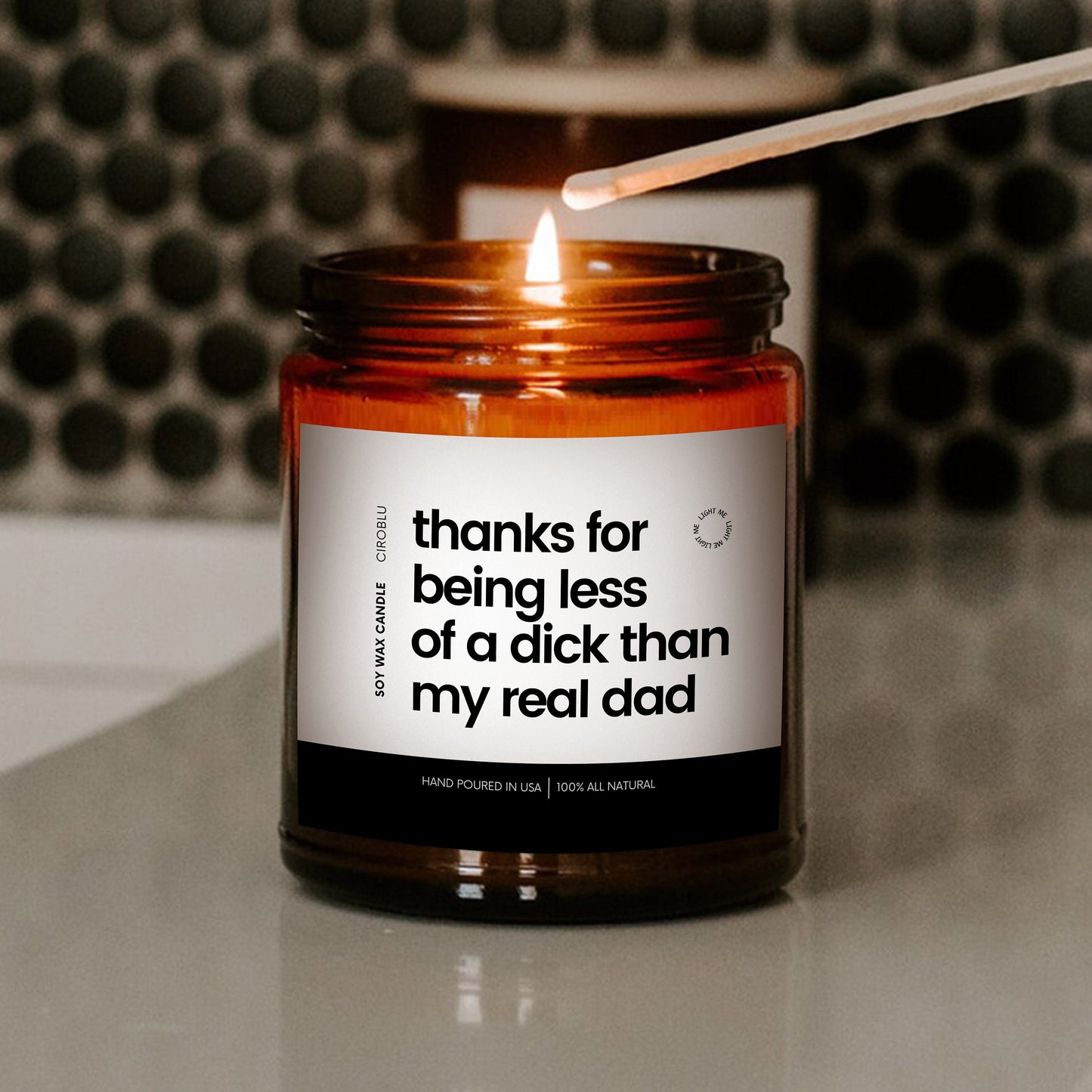 Stepdad Candle Gift Bonus Dad Gift for Dad Thoughtful Special Gift for Dad Fathers Day Dads Birthday Fathers Extra Dad Joke Candle