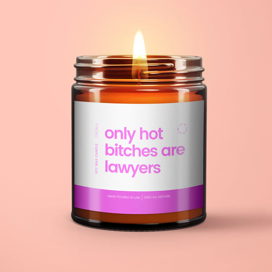 Funny Lawyer Candle Gift For Future Lawyer, Bar Exam Gift Funny Lawyer Gift, Law School Acceptance, Bar Exam Gift, Eco Friendly 9oz. Candle