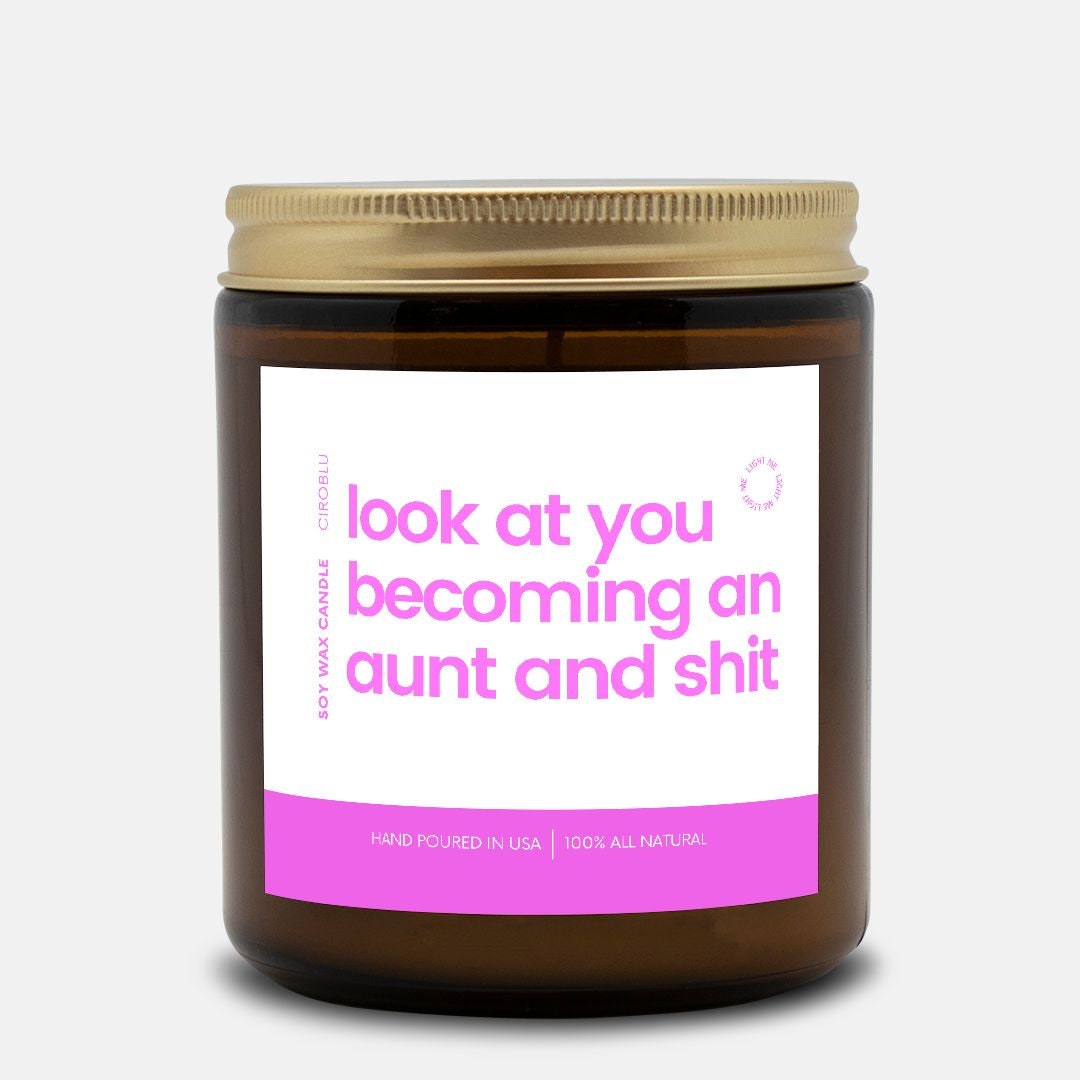 Sister Pregancy Announcement, Auntie Candle Gift, Promoted to Aunt, Funny Aunt Candle, Pregnancy Reveal for Sister Becoming an Aunt