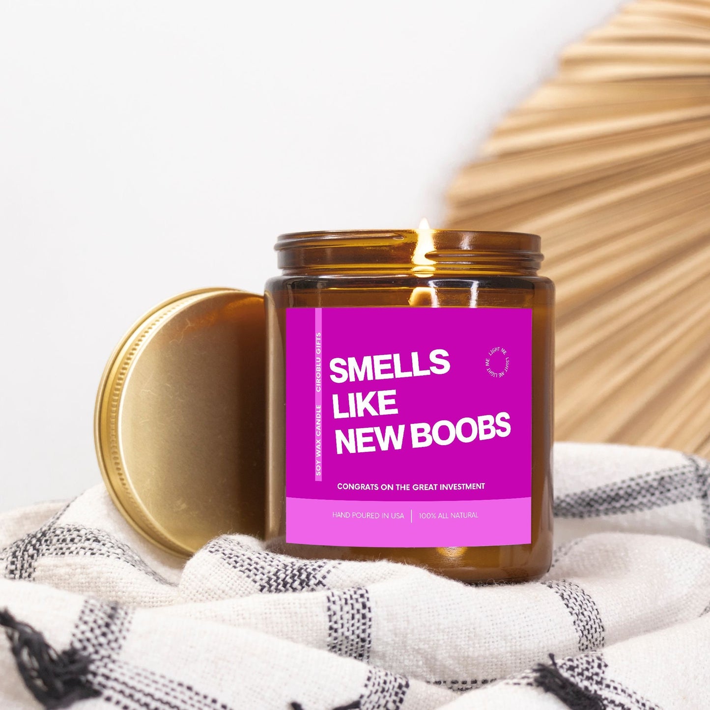 New Boob Job Gift Smells Like New Boobs Soy Wax Candle Gift For Boob Job New Boob Surgery Candle Boob Job Gift Soy Candle