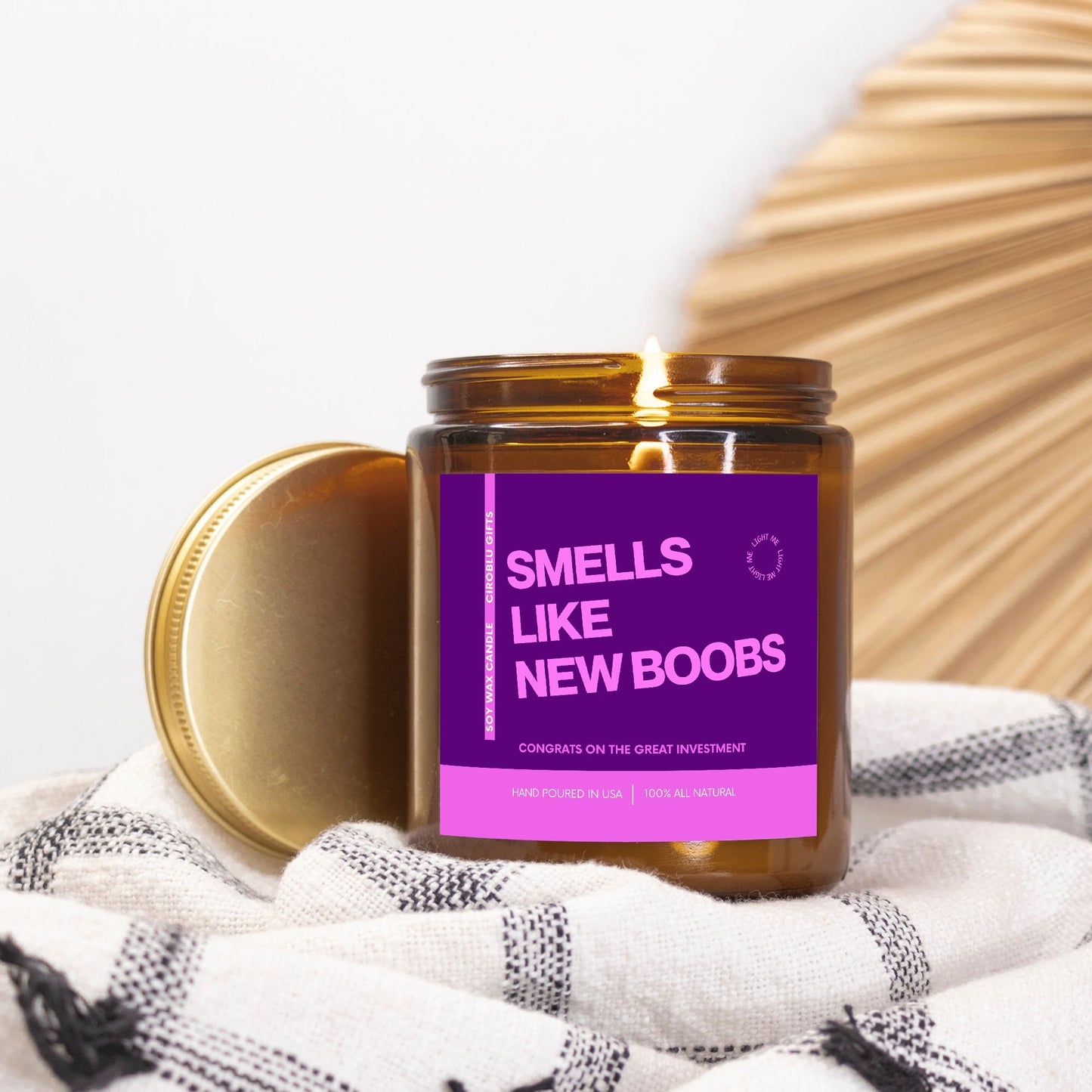 New Boob Job Gift Smells Like New Boobs Soy Wax Candle Gift For Boob Job New Boob Surgery Candle Boob Job Gift Soy Candle