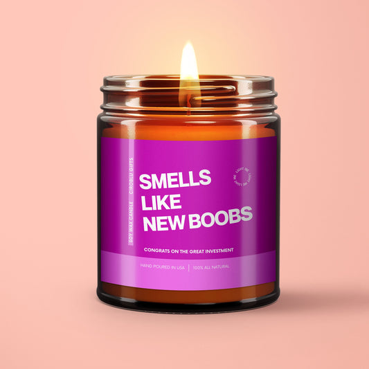 New Boob Job Gift Smells Like New Boobs Soy Wax Candle Gift For Boob Job New Boob Surgery Candle Boob Job Gift Soy Candle