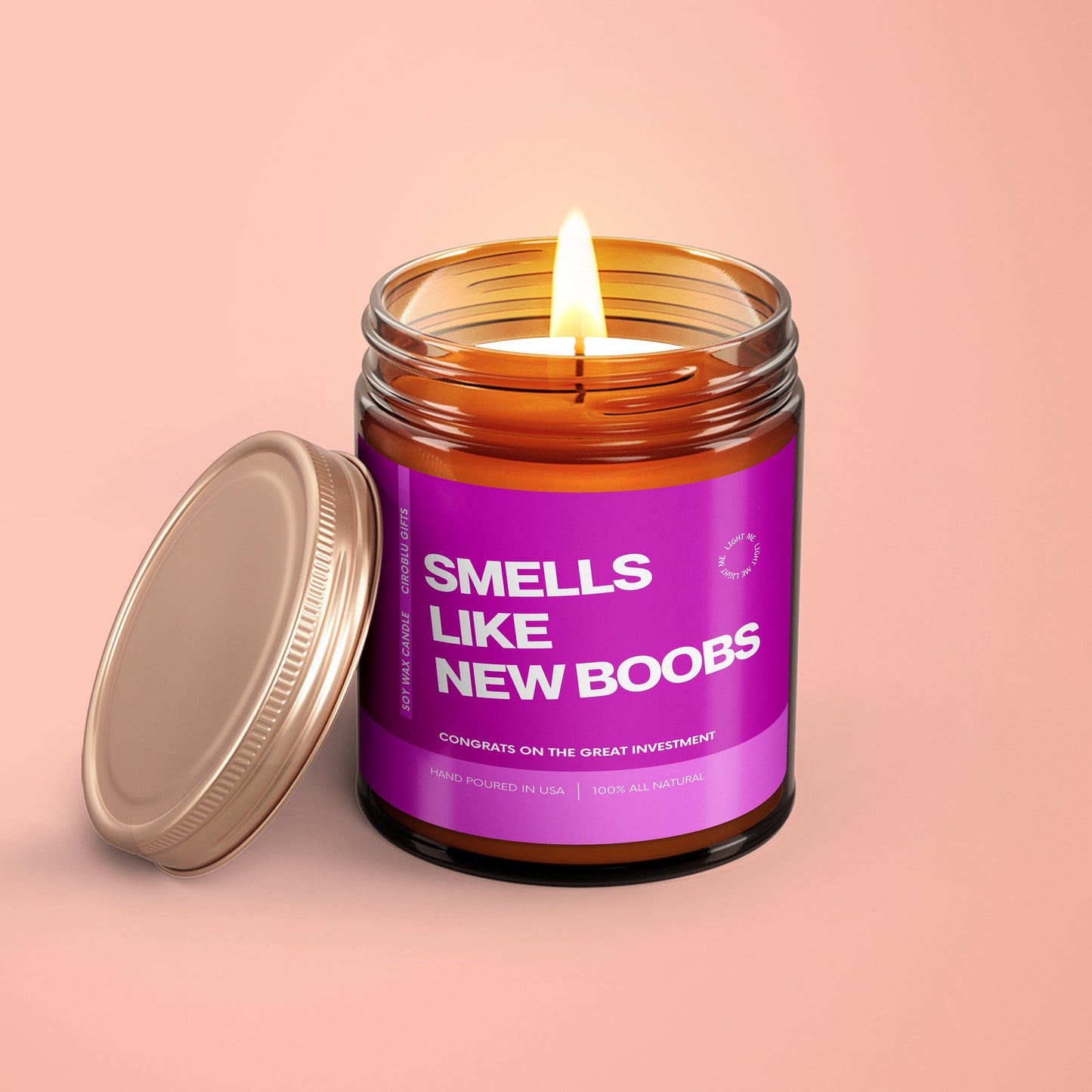 New Boob Job Gift Smells Like New Boobs Soy Wax Candle Gift For Boob Job New Boob Surgery Candle Boob Job Gift Soy Candle