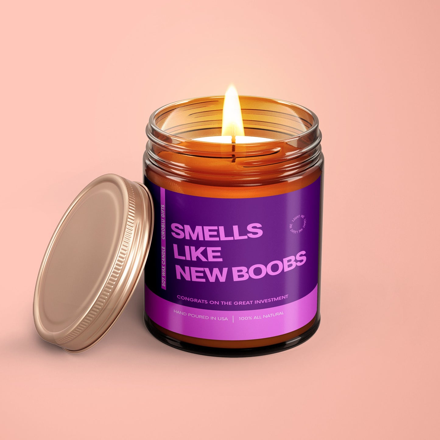 New Boob Job Gift Smells Like New Boobs Soy Wax Candle Gift For Boob Job New Boob Surgery Candle Boob Job Gift Soy Candle