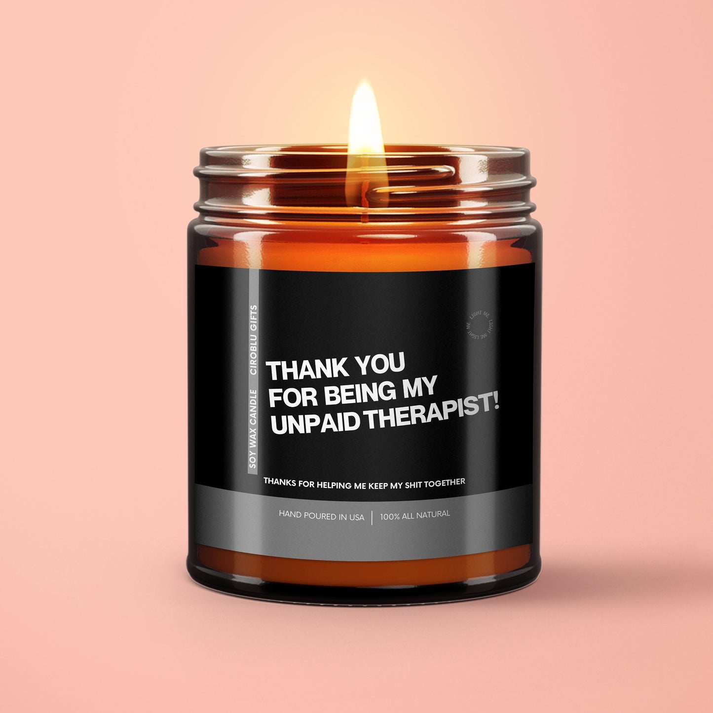 Unpaid Therapist, Funny Best Friend Gift, Funny Candles, Gifts for Her, Coworker Gift, Funny Gifts, Christmas Gift