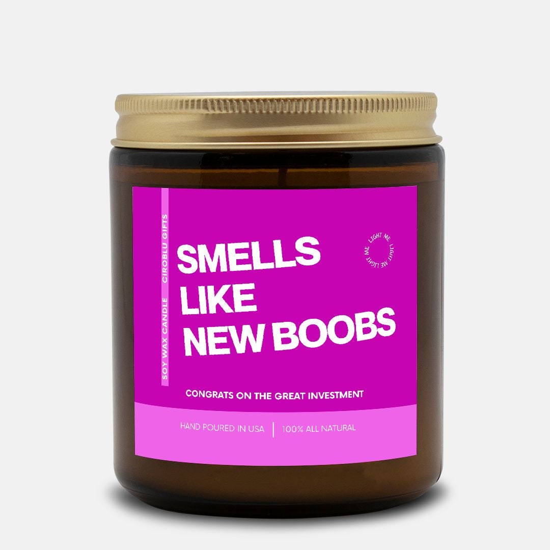 New Boob Job Gift Smells Like New Boobs Soy Wax Candle Gift For Boob Job New Boob Surgery Candle Boob Job Gift Soy Candle