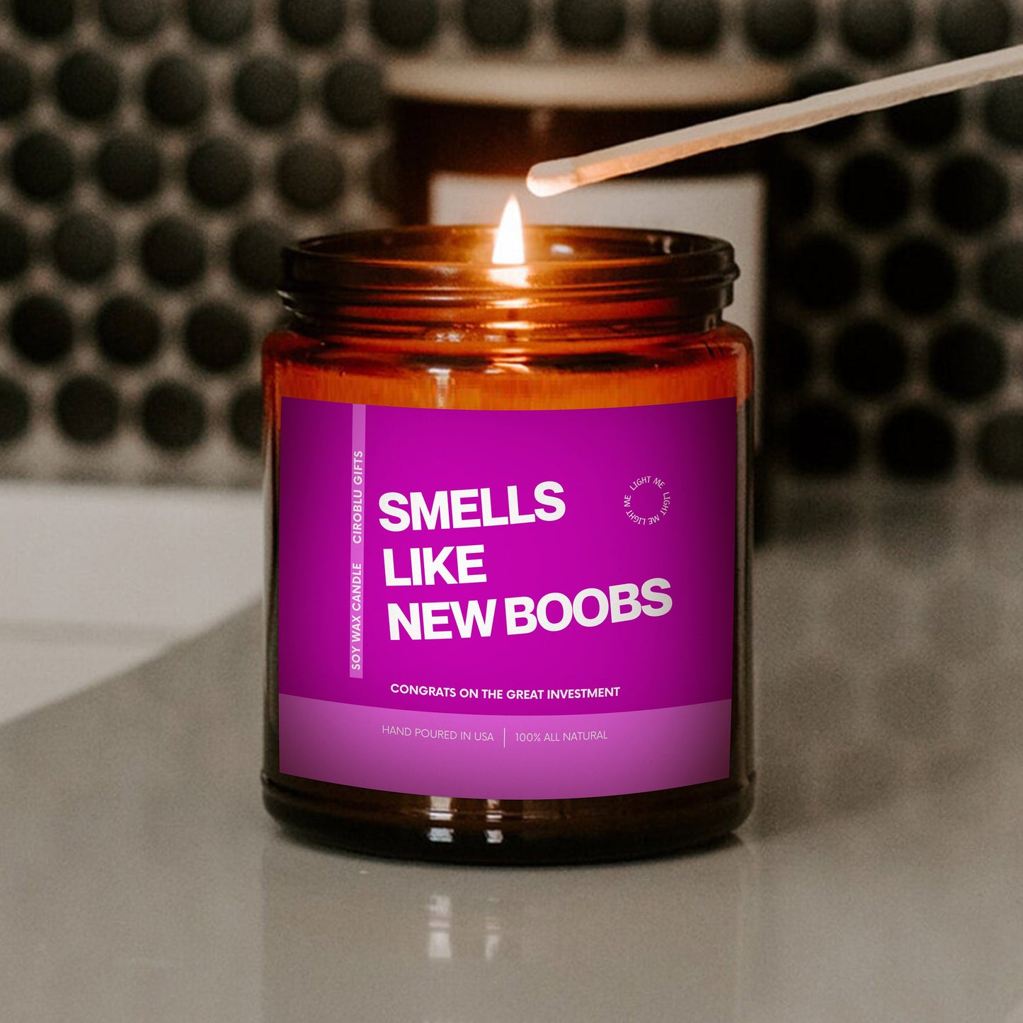 New Boob Job Gift Smells Like New Boobs Soy Wax Candle Gift For Boob Job New Boob Surgery Candle Boob Job Gift Soy Candle