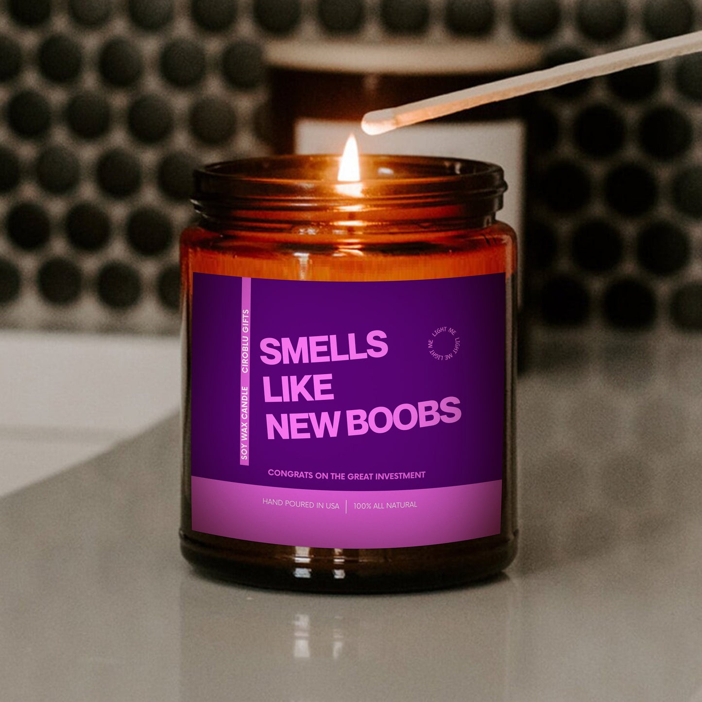 New Boob Job Gift Smells Like New Boobs Soy Wax Candle Gift For Boob Job New Boob Surgery Candle Boob Job Gift Soy Candle