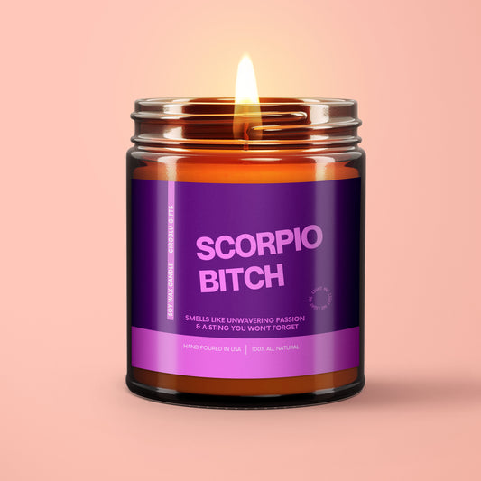 Funny Scorpio Gag Gift Candle Scorpio Birthday Gift Scorpio Star Sign Candle BFF Gift Zodiac Sign Gift Candle Besties Holiday Candle