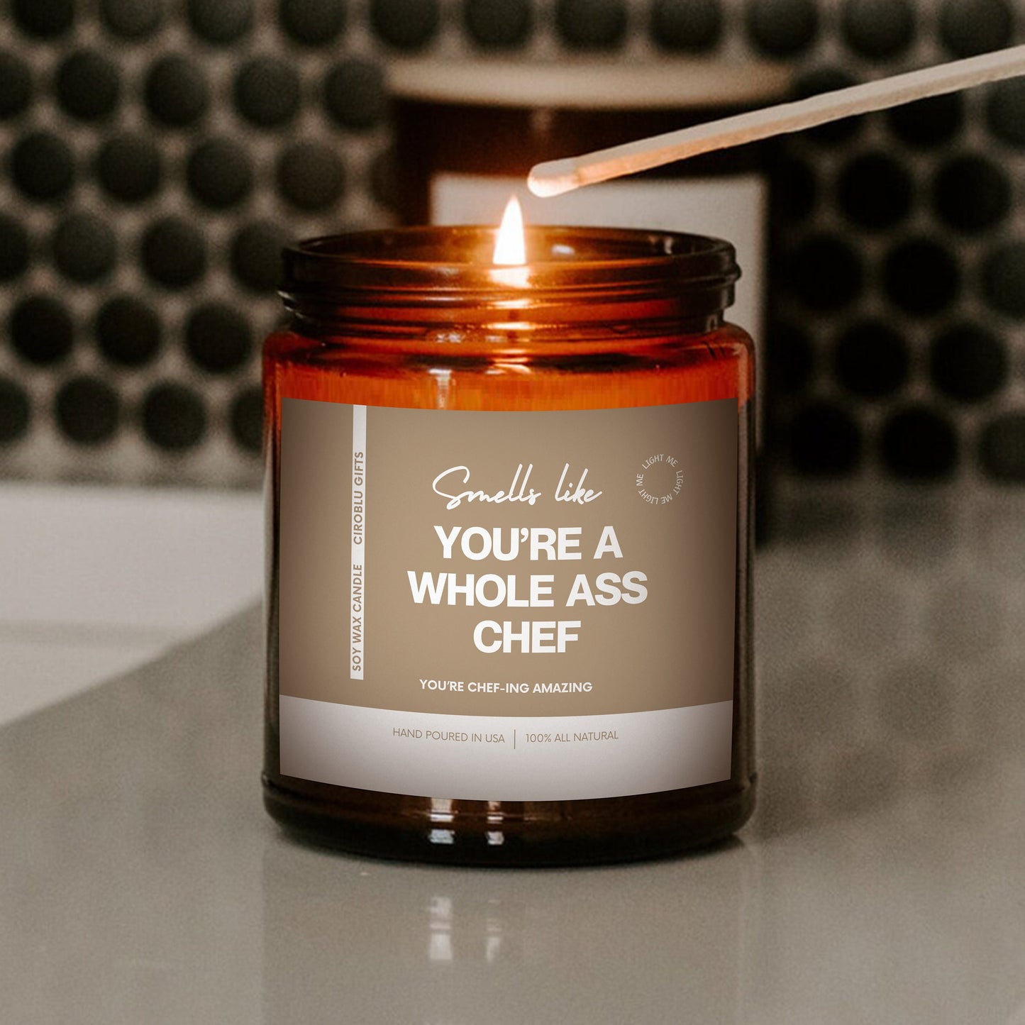 Perfect Chef Gift Funny Candle Culinary School Graduation Grad Food Lover Gifts Sous Chef Birthday Gift For Cook Congrats Cooking Gift