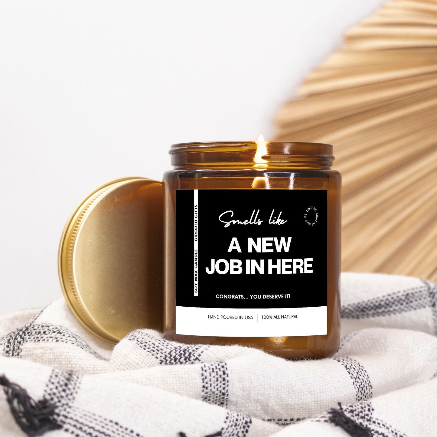 New Job Candle Smells Like A New Job Soy Wax Candle Gift For New Job Work Promotion Gift Candle New Job Gift Eco Friendly 9oz. Candle Gift