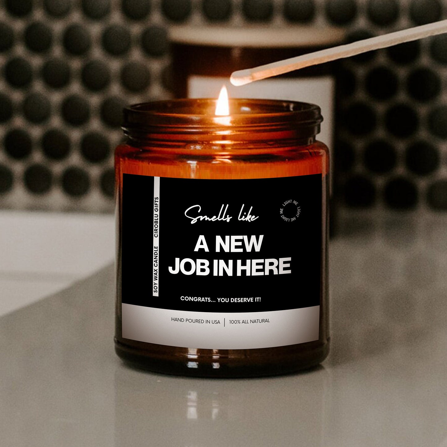 New Job Candle Smells Like A New Job Soy Wax Candle Gift For New Job Work Promotion Gift Candle New Job Gift Eco Friendly 9oz. Candle Gift