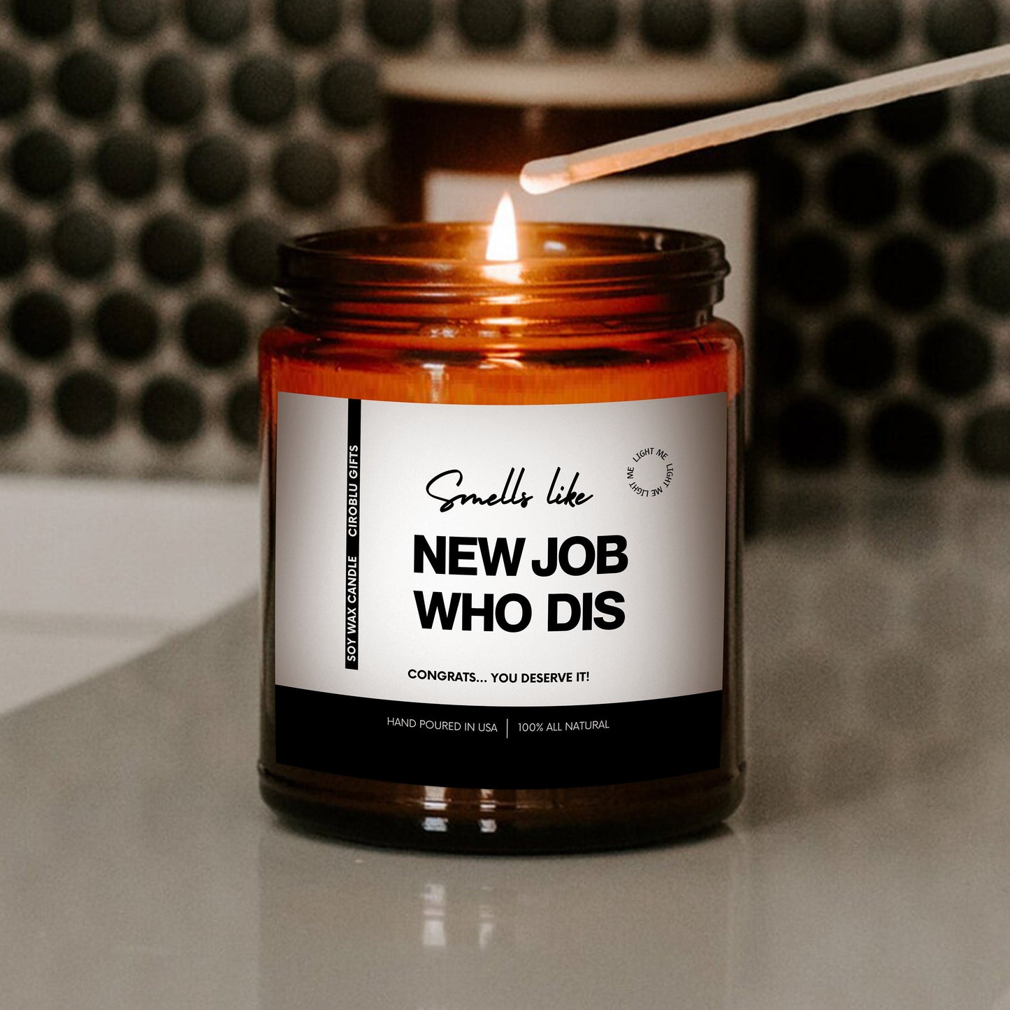 New Job Candle Smells Like New Job In This Bitch Soy Wax Candle Funny Gift For New Job Job Acceptance Gift New Job Gift Eco Friendly 9oz.