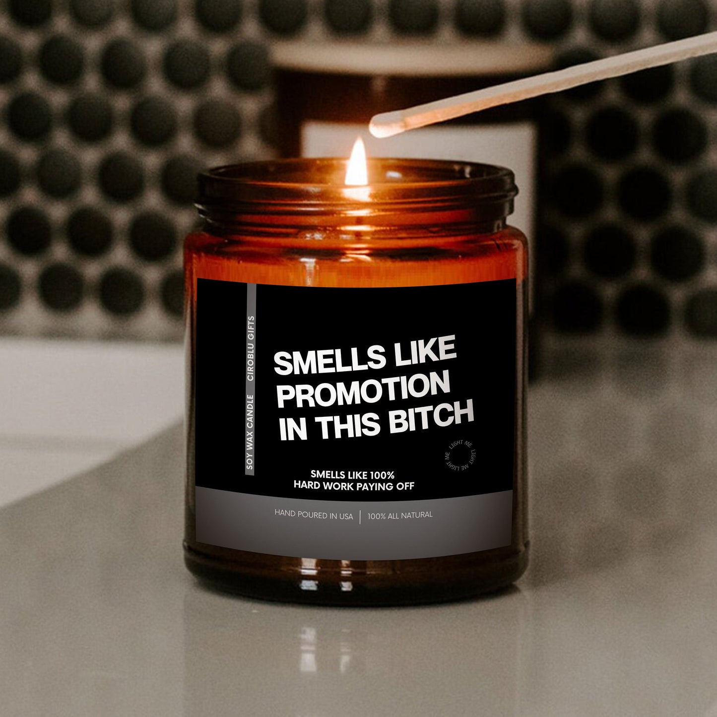 New Job Gift Smells Like Promotion In This Bitch Funny Promotion Gift For Promotion Work Promotion Job Gift Eco Friendly 9oz. Candle