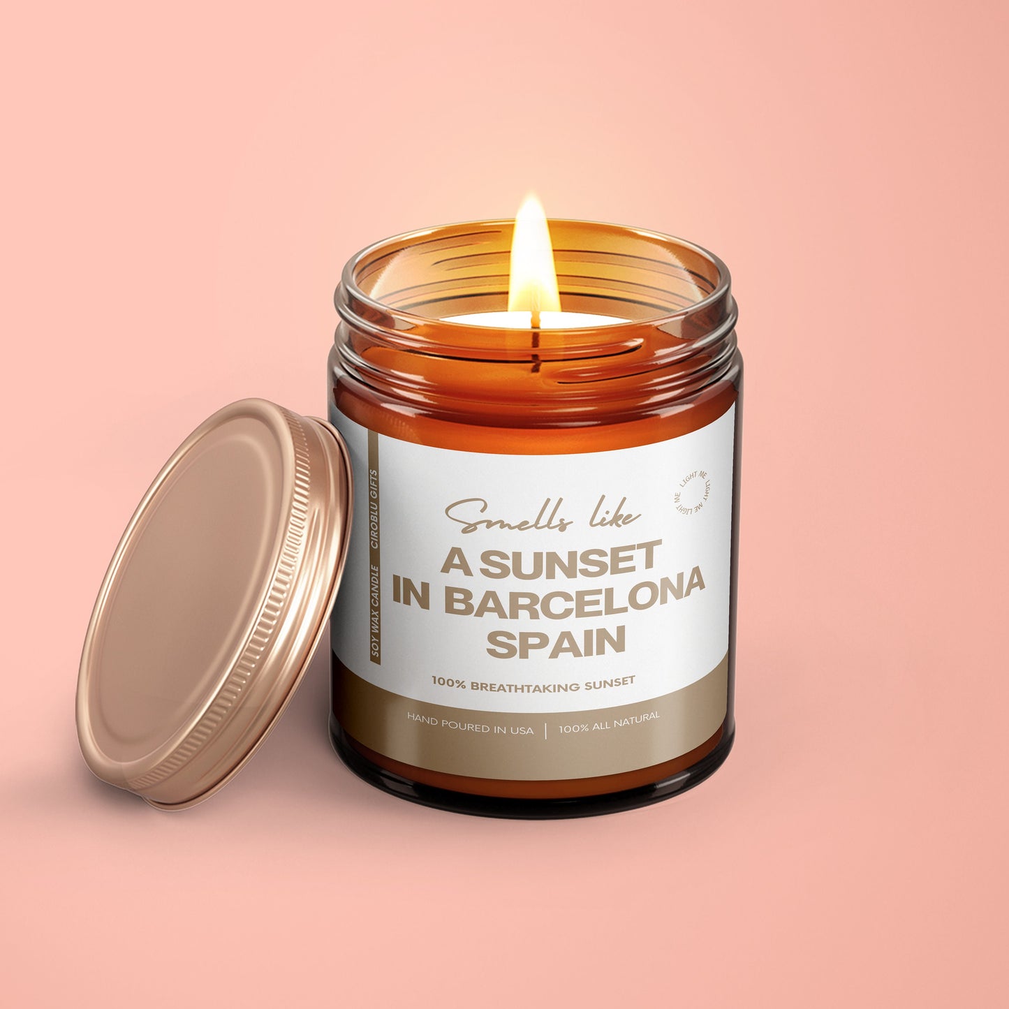 Barcelona Lover Smells Like A Sunset In Barcelona Spain Soy Wax Candle Barcelona Candle Gift Barcelona Decoration Barcelona Study Abroad 9oz