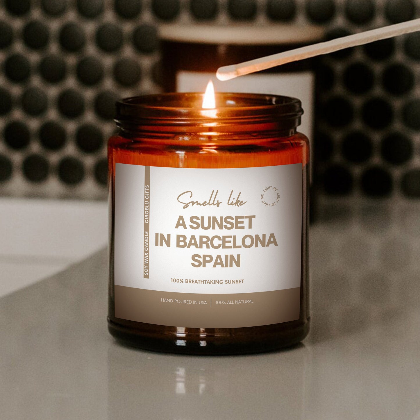 Barcelona Lover Smells Like A Sunset In Barcelona Spain Soy Wax Candle Barcelona Candle Gift Barcelona Decoration Barcelona Study Abroad 9oz