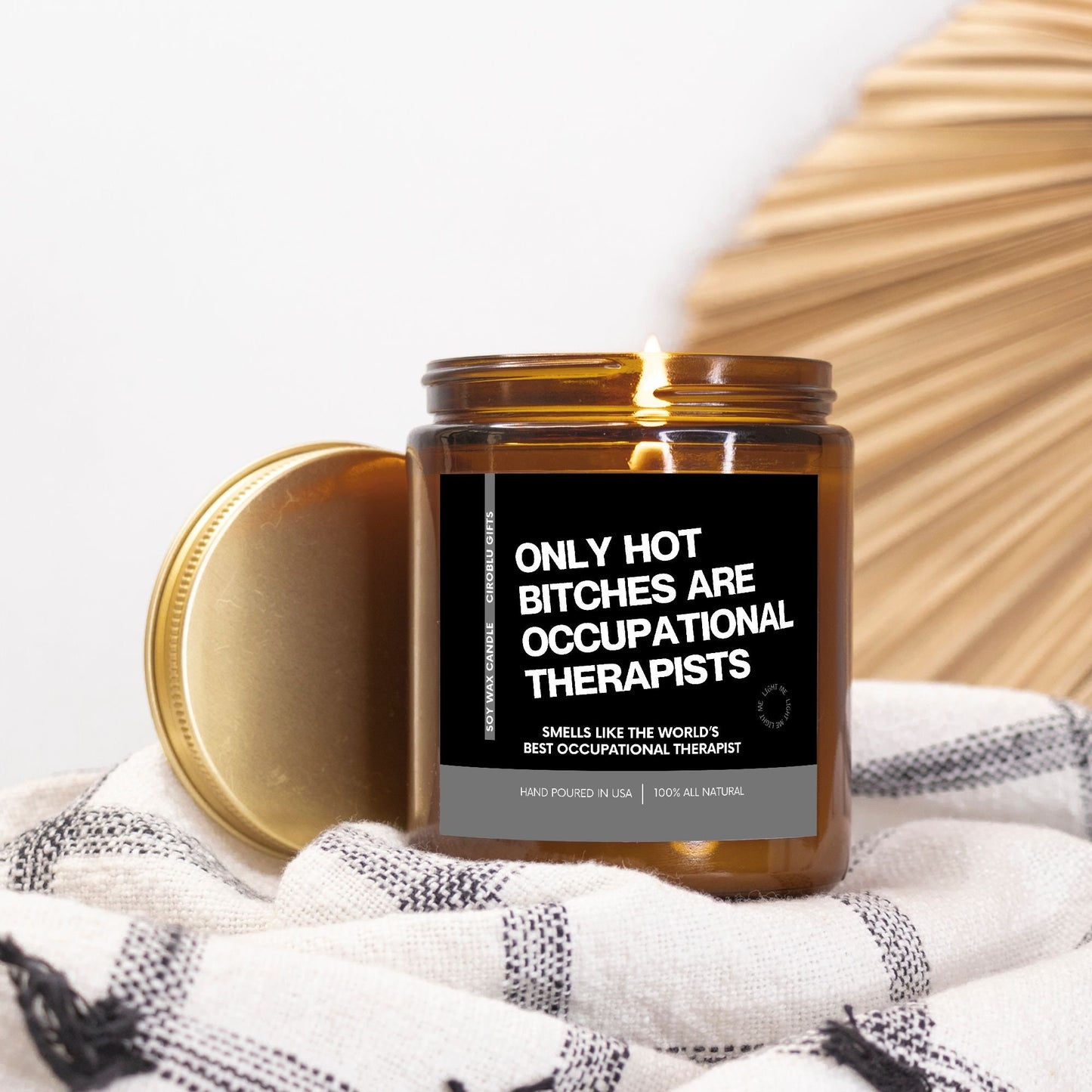 OT Therapist Hot Bitches Are Occupational Therapy Candle Occupational Therapist Gift Therapist Candle OT Graduation Gift Eco Friendly Candle