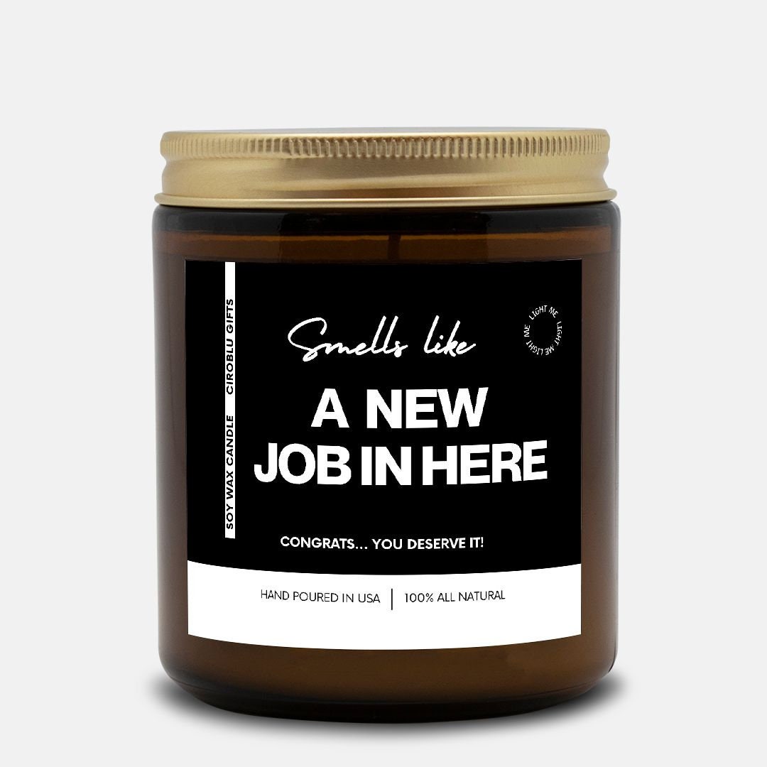 New Job Candle Smells Like A New Job Soy Wax Candle Gift For New Job Work Promotion Gift Candle New Job Gift Eco Friendly 9oz. Candle Gift