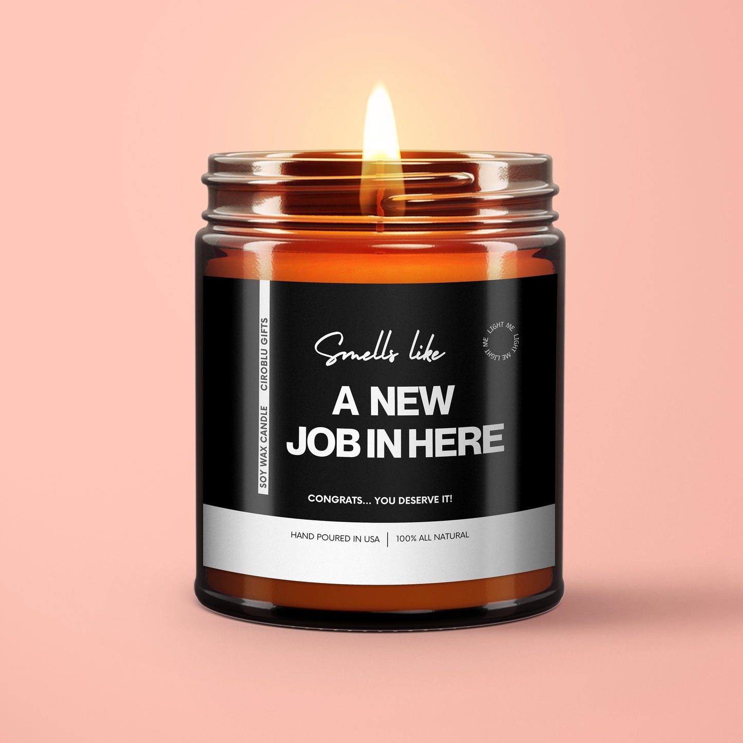 New Job Candle Smells Like A New Job Soy Wax Candle Gift For New Job Work Promotion Gift Candle New Job Gift Eco Friendly 9oz. Candle Gift