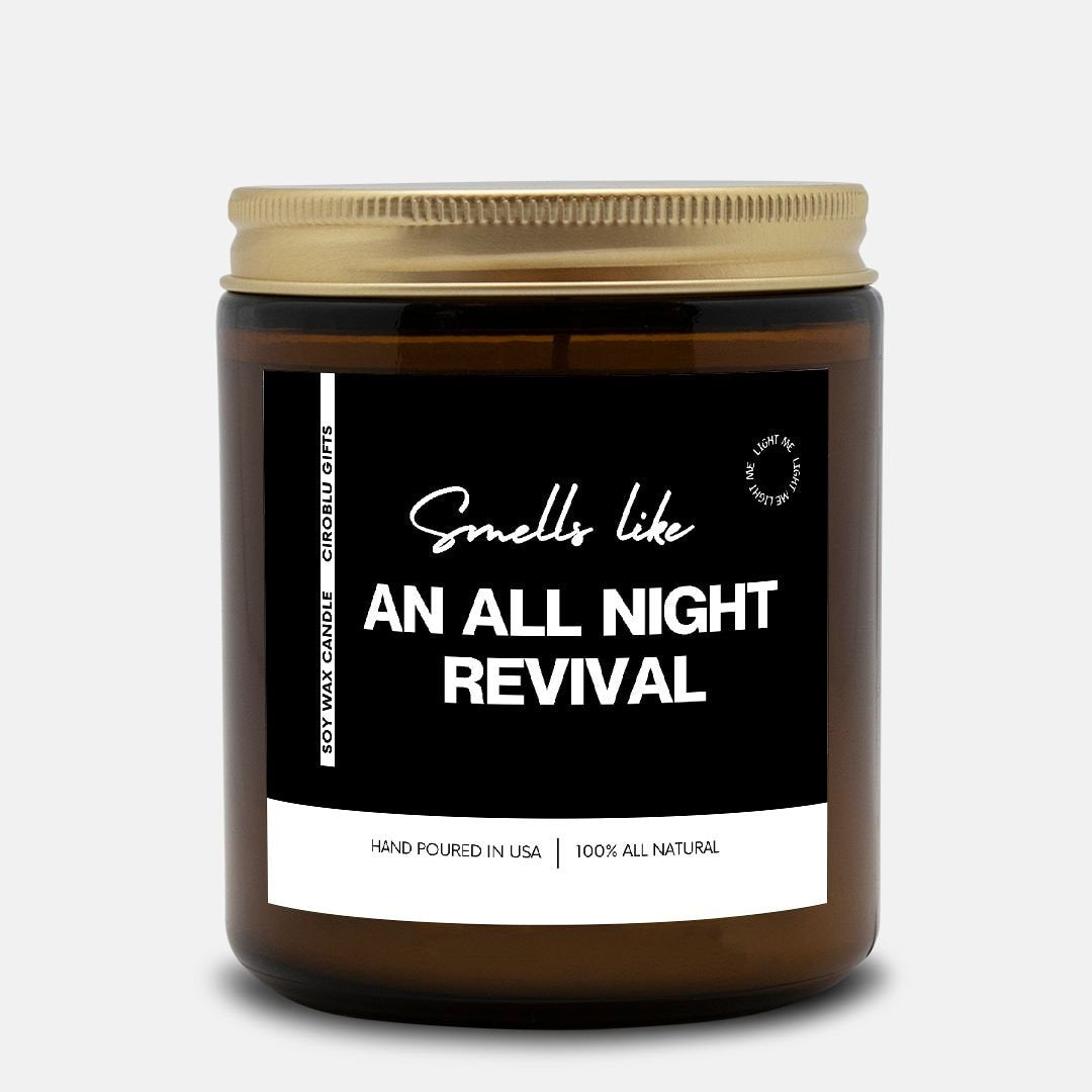 Cowboy Candle Smells Like an All Night Revival Candle Country Music Candle Country Artist Highway Boys Candle Country Gift Scented 9oz Soy